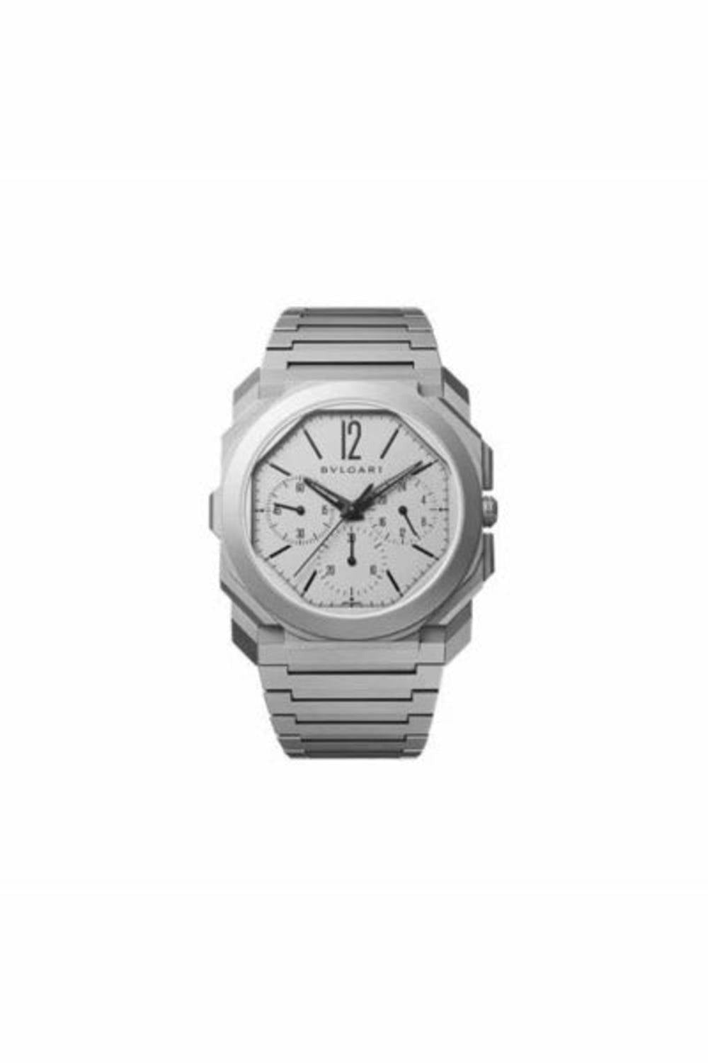 bvlgari octo finissimo chronograph gmt 42mm titanium men's watch