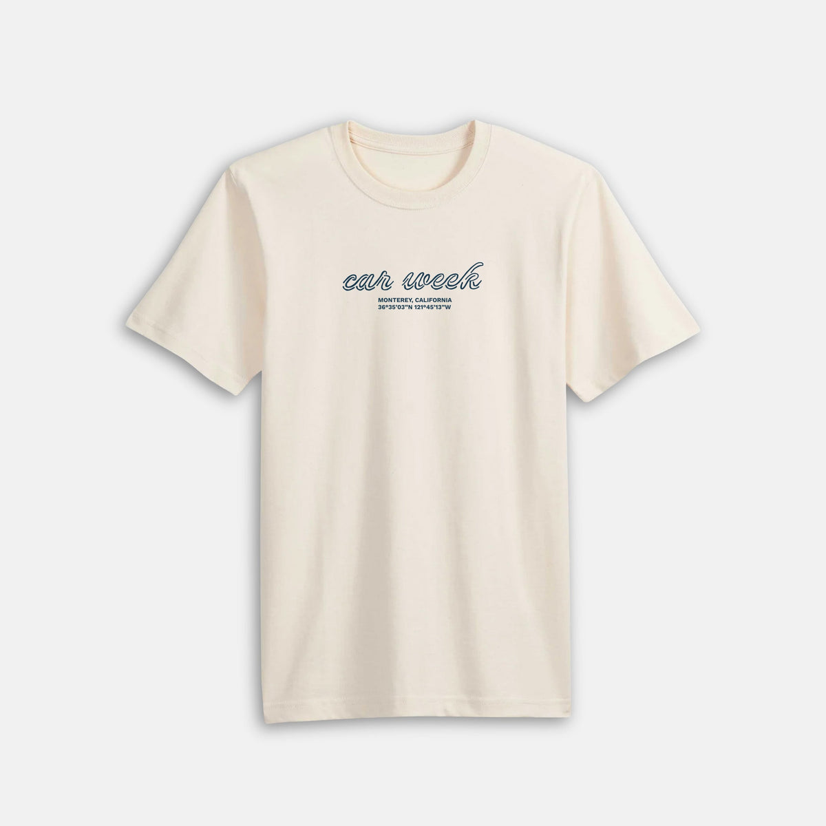 Car Week Retro T-Shirt - Natural