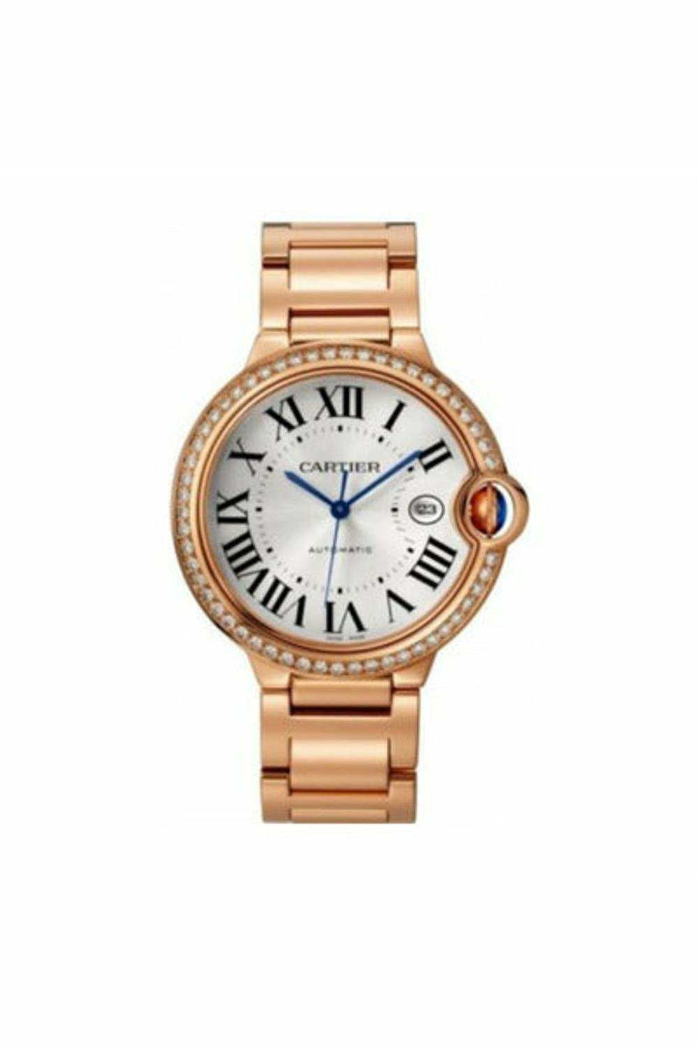 cartier ballon bleu 42mm rose gold & diamond