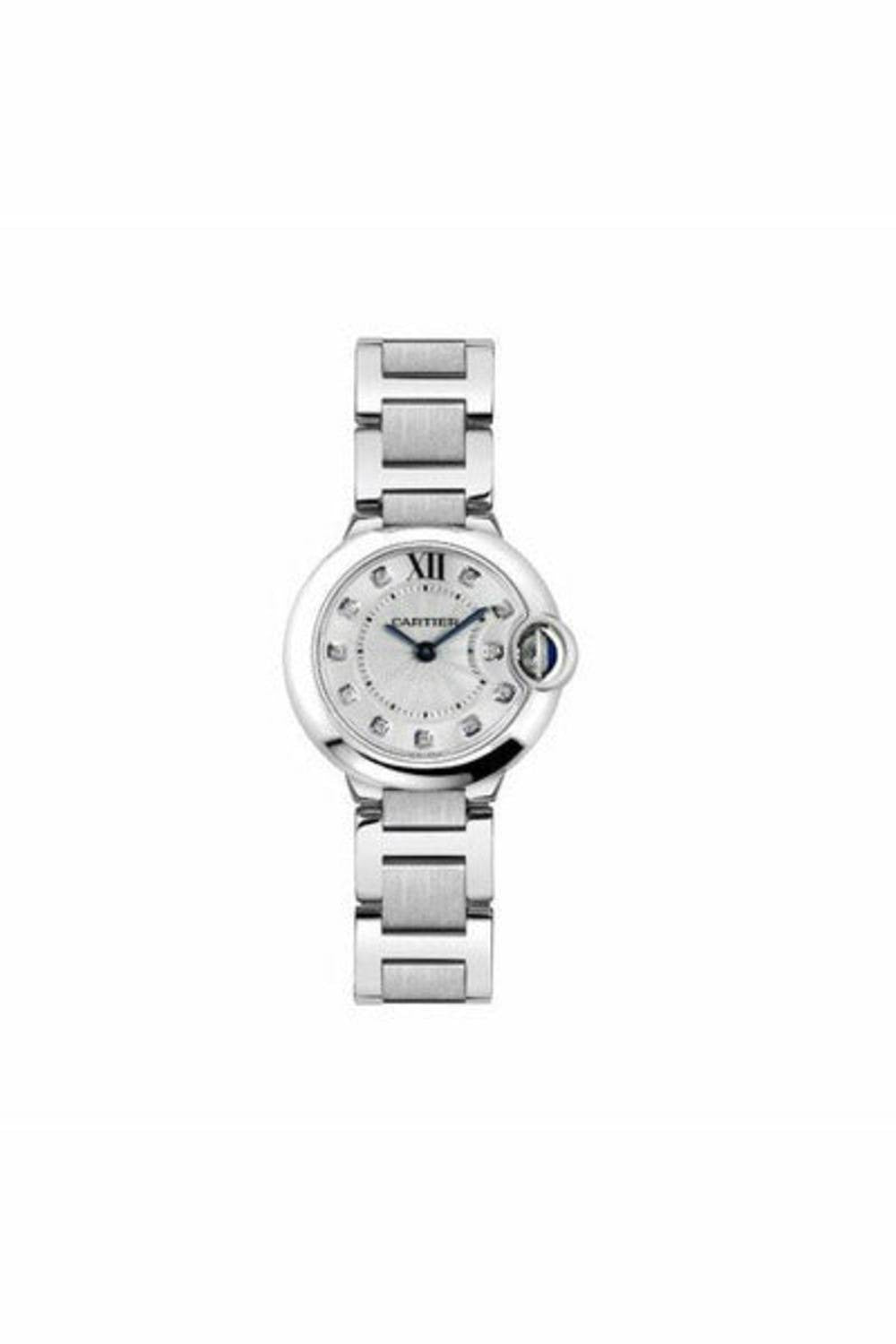 cartier ballon bleu stainless steel 28mm ladies watch