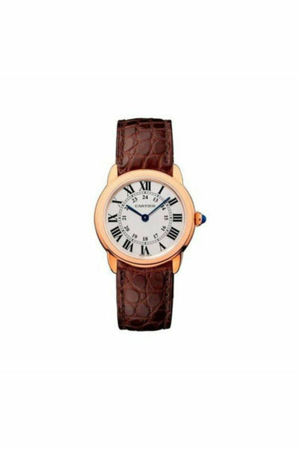 cartier ronde solo 18kt rose gold 29mm ladies watch
