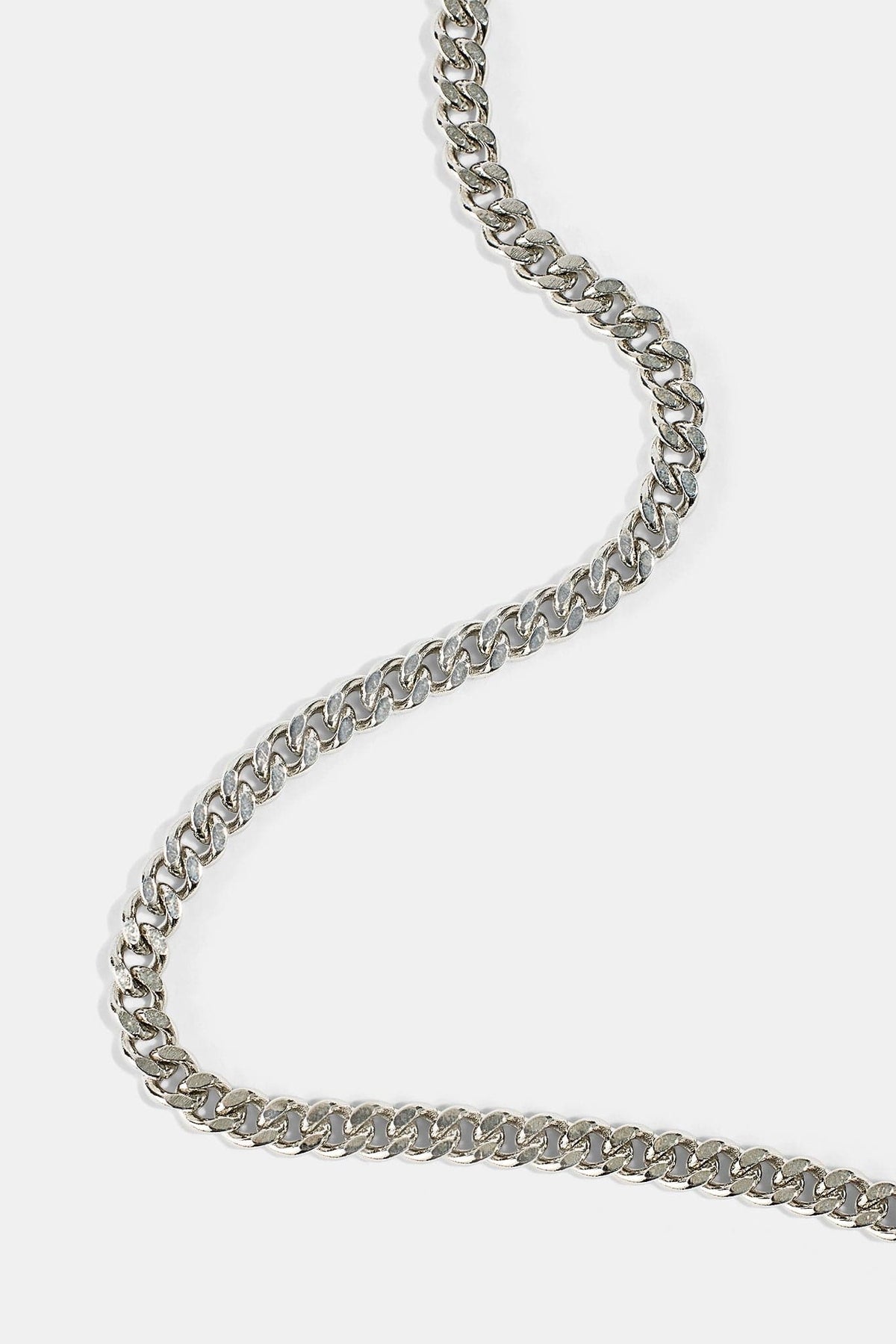 Cernucci Micro Cuban Chain - 2.5mm - White — 16" — Top View