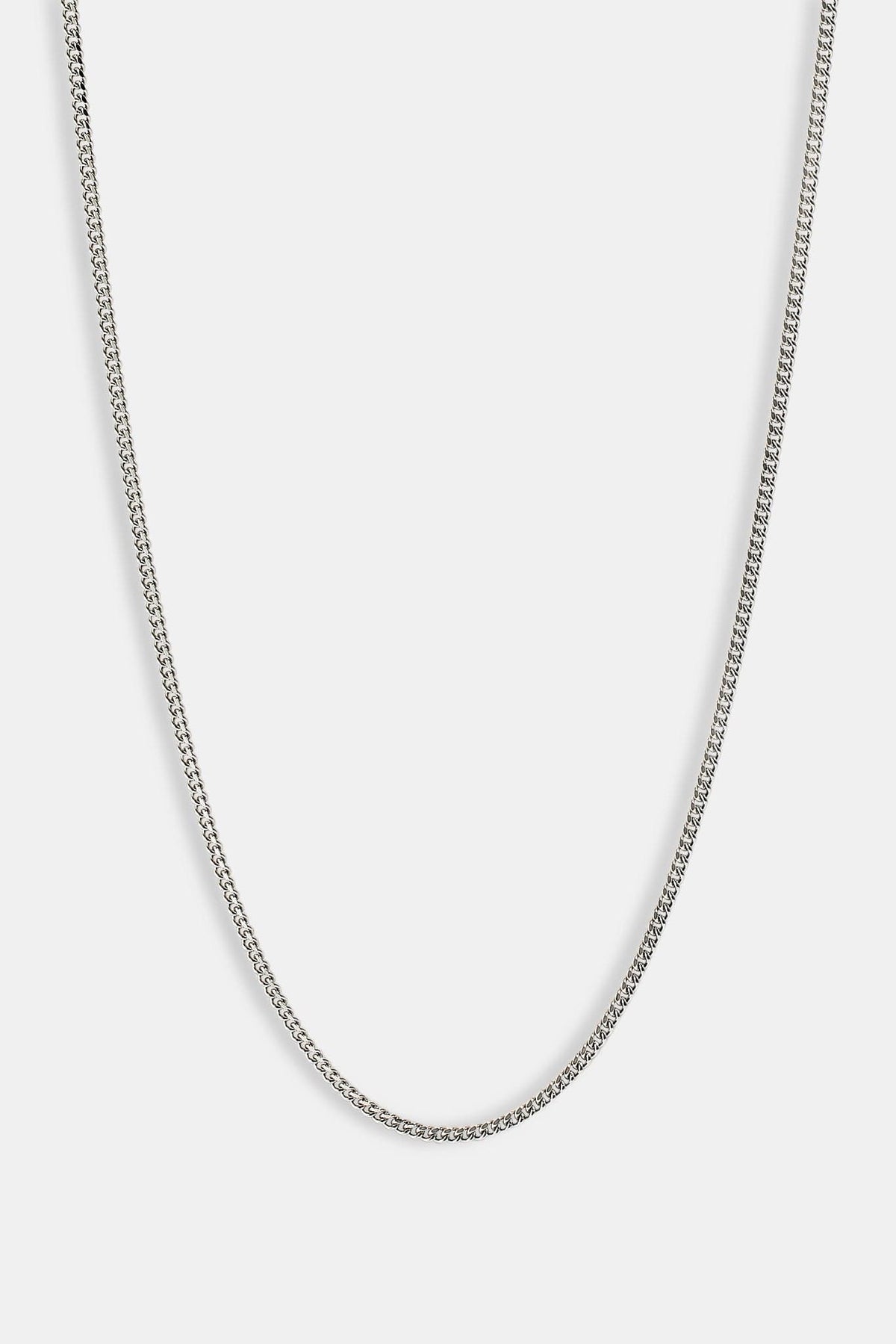 Cernucci Micro Cuban Chain - 2.5mm - White — 16" — Side View