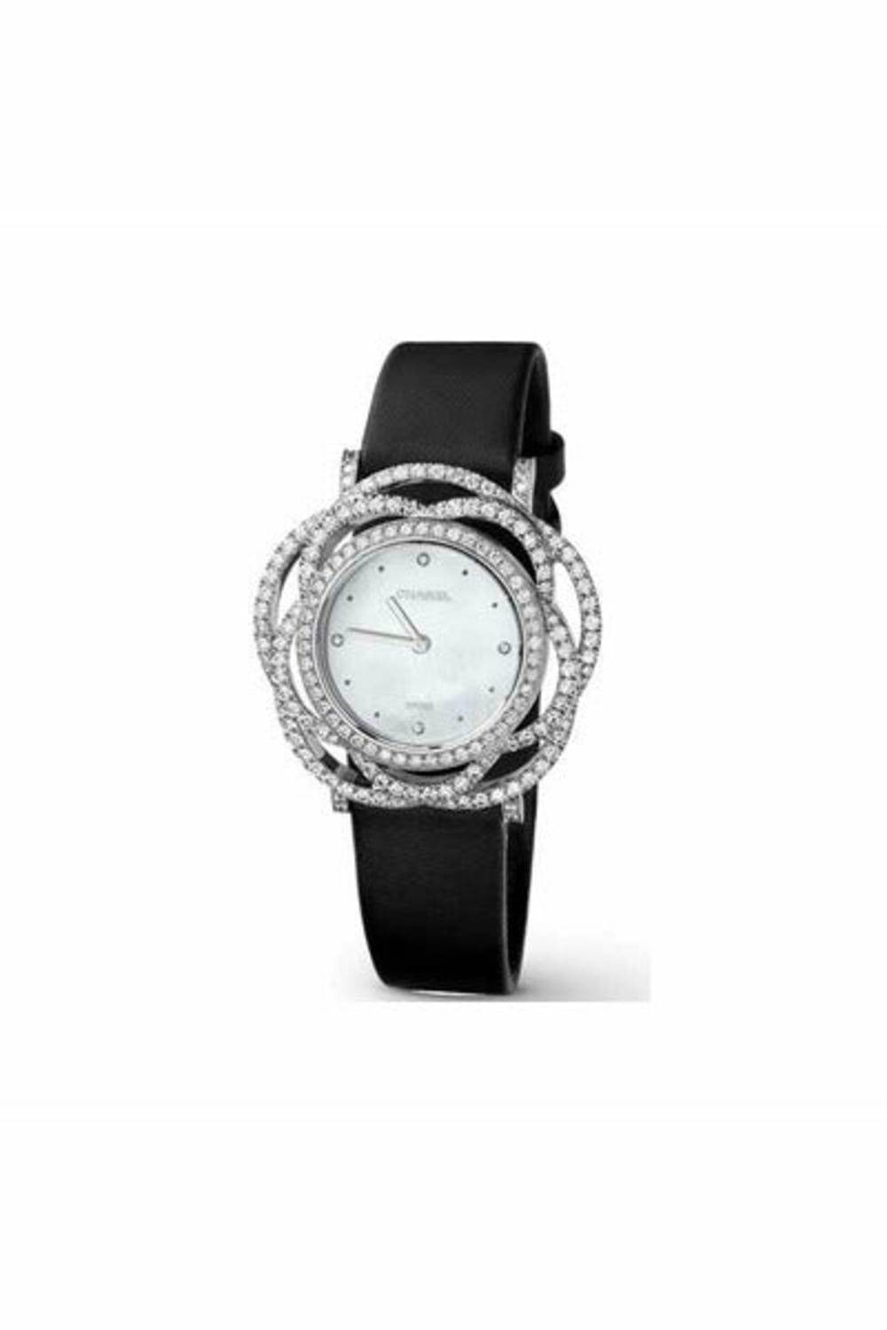 chanel 18kt white gold with diamonds ladies watch
