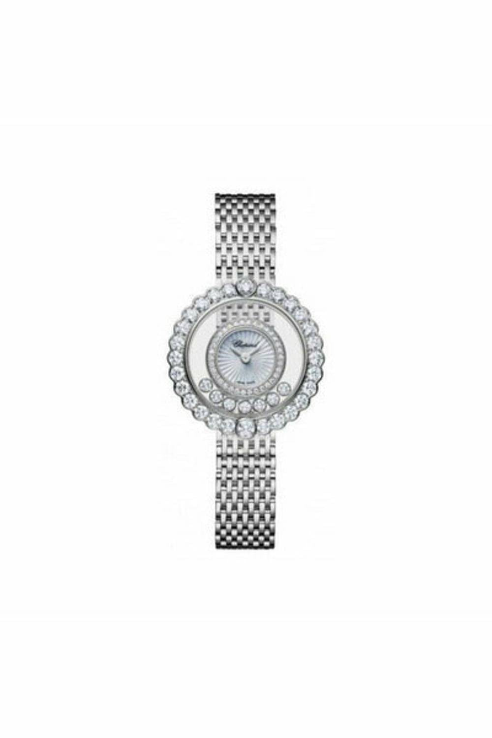 chopard happy diamonds 26mm 18k white gold ladies watch