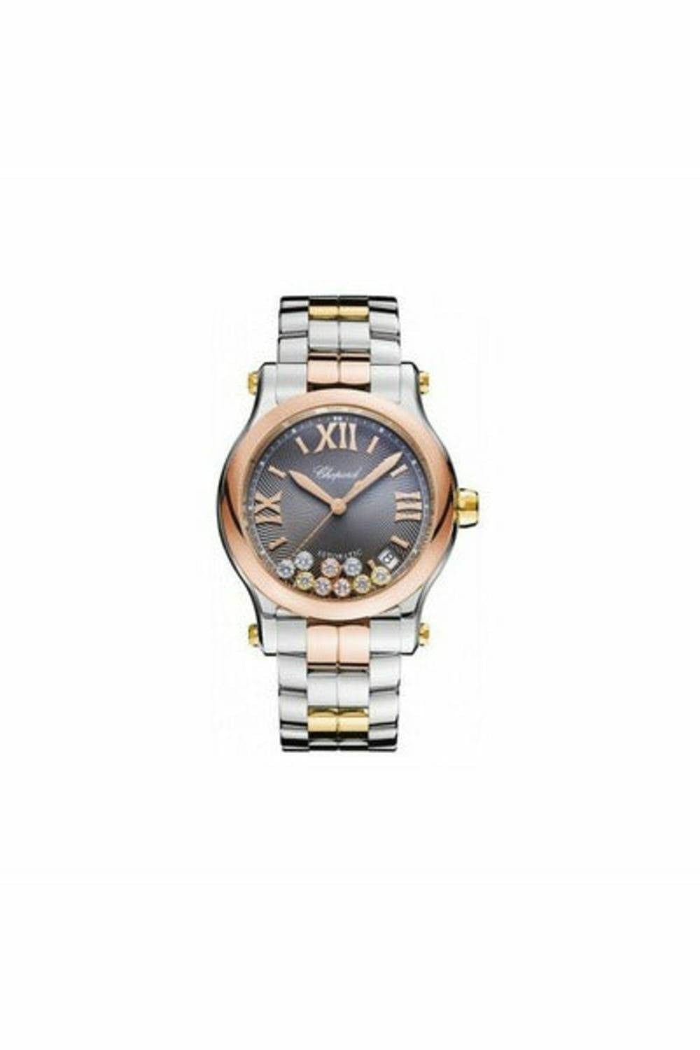 chopard happy sport stainless steel & 18kt rose gold 36mm ladies watch