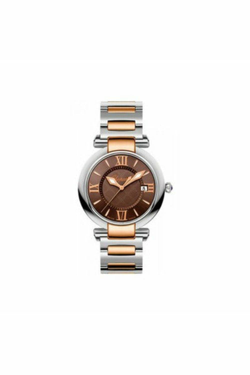 chopard imperiale 18kt rose gold & stainless steel 36mm ladies watch