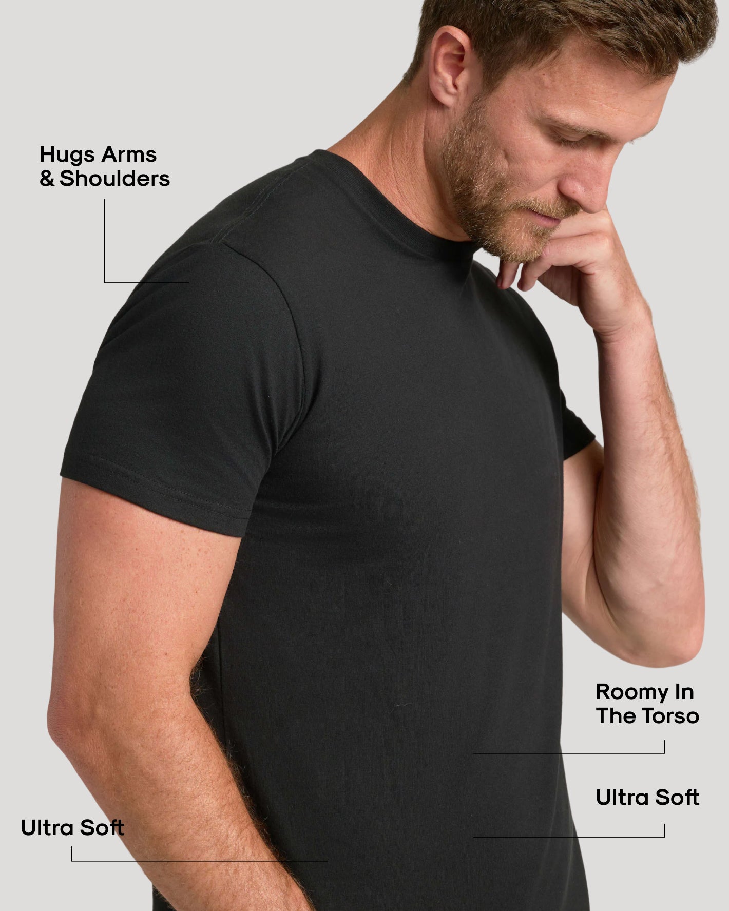Black Classic Crew Neck 6-Pack