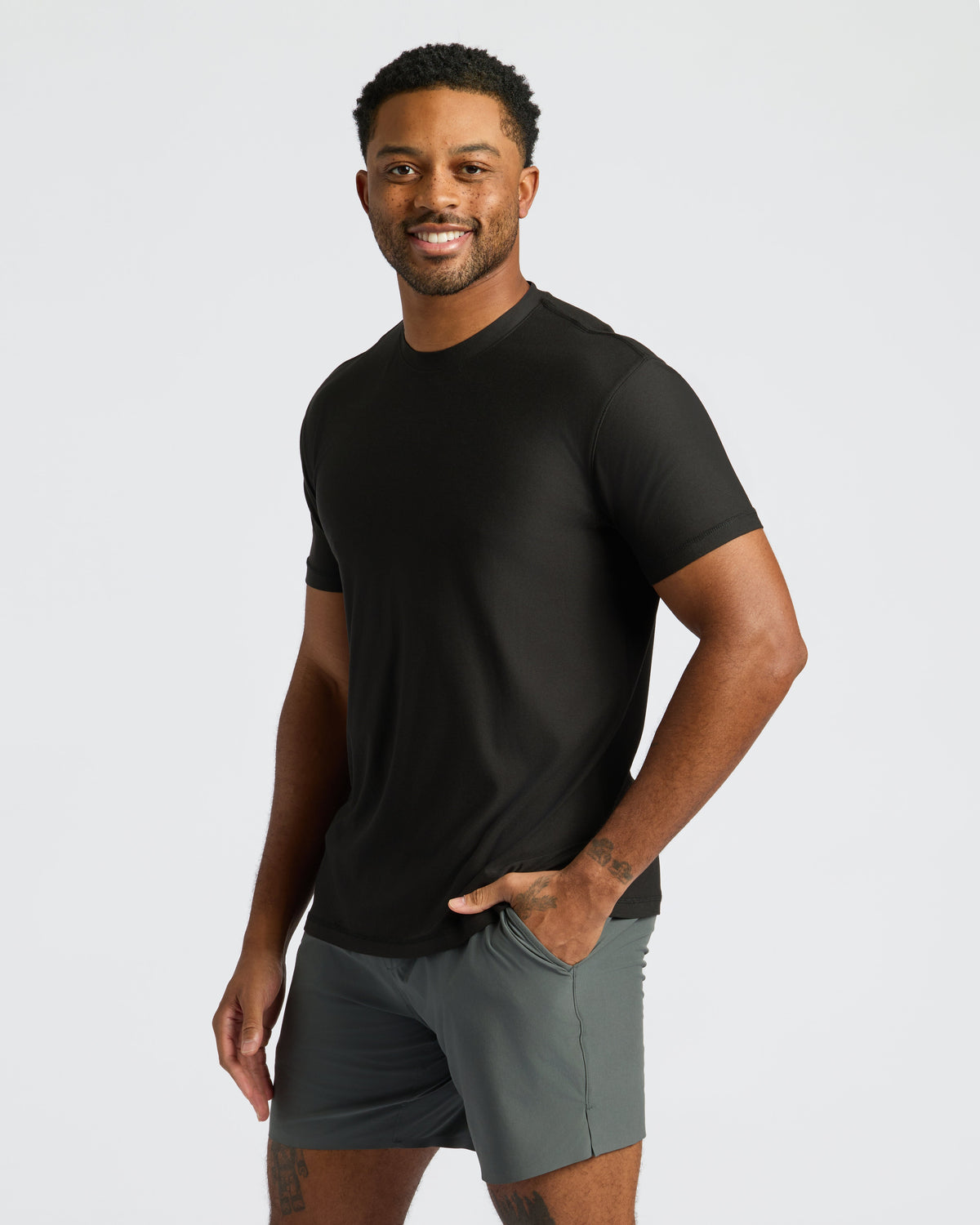 All Black Active Crew Neck 6-Pack