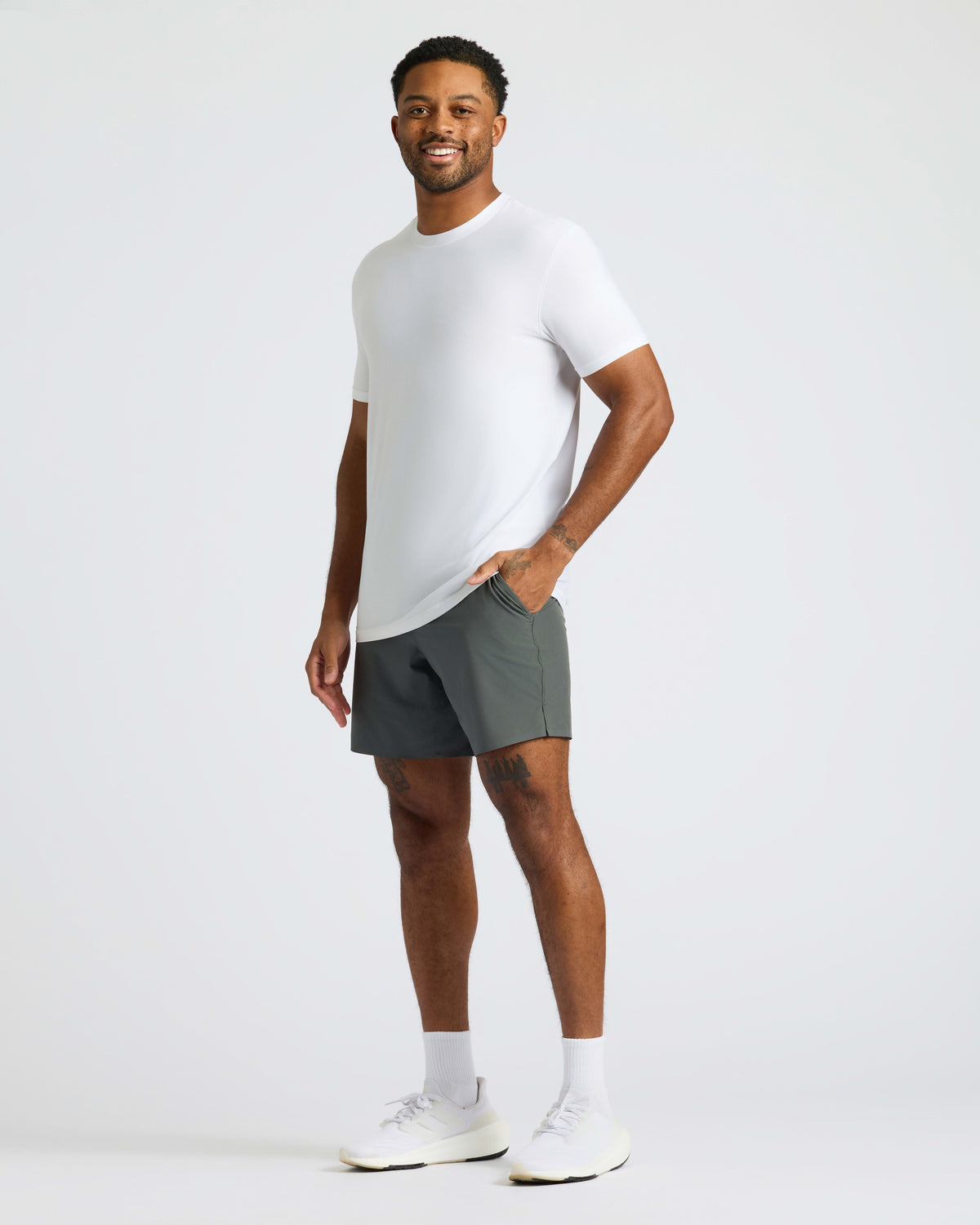 All White Active Crew Neck 6-Pack
