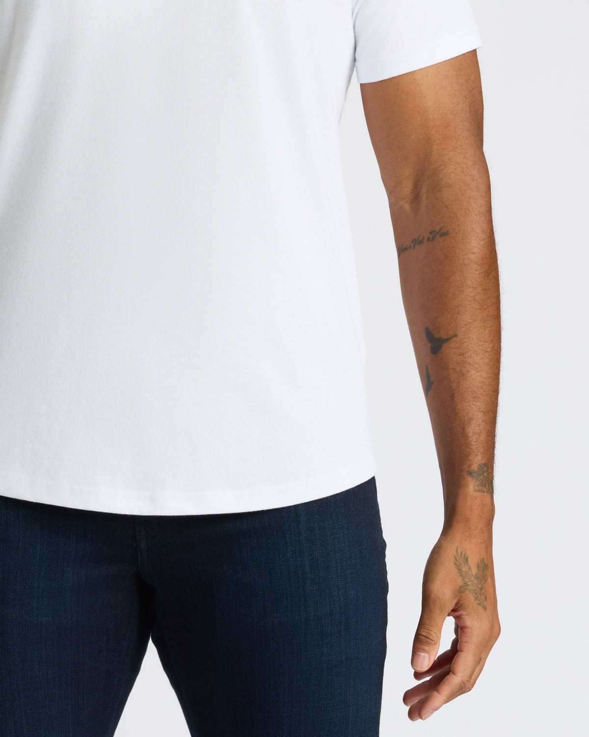Black & White Curved Hem Classic Crew Neck 10-Pack