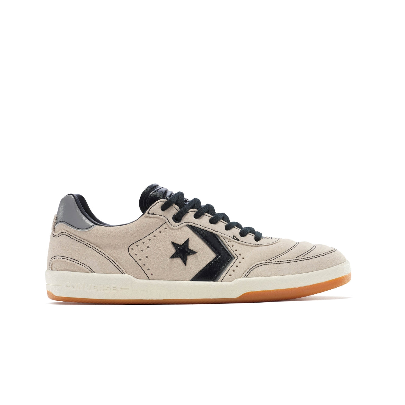 Converse CONS Louie Lopez Pro 2 in Egret/Black/Gum — low-profile suede skate shoe with CX foam cushioning and cupsole construction