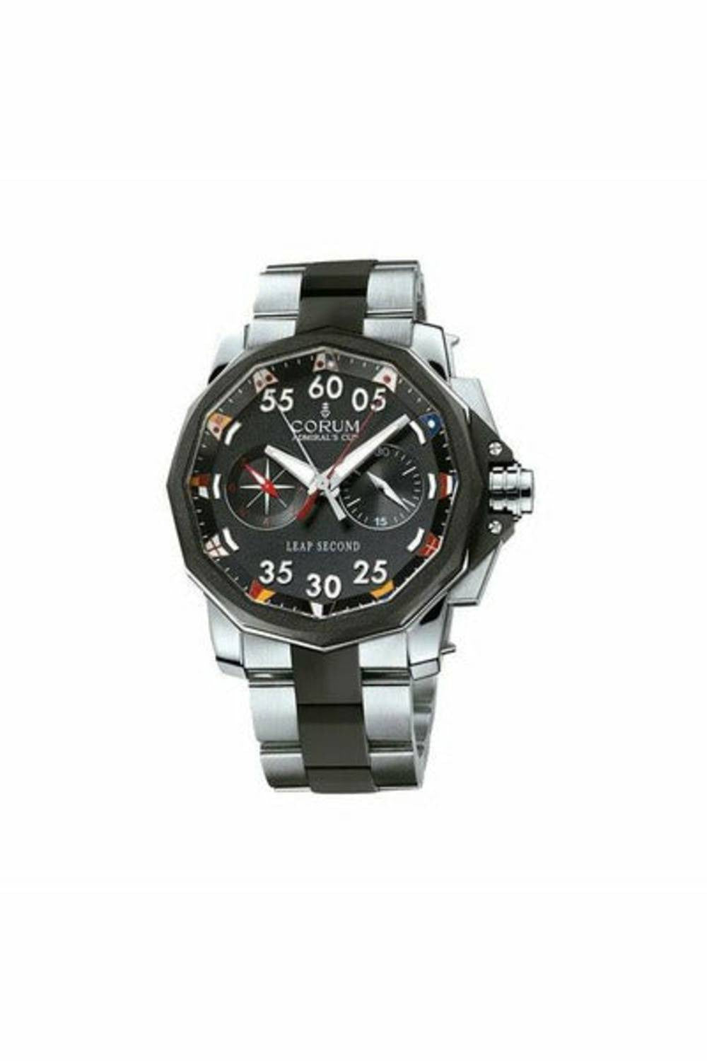 corum admiral's cup leap second chronograph men's watch