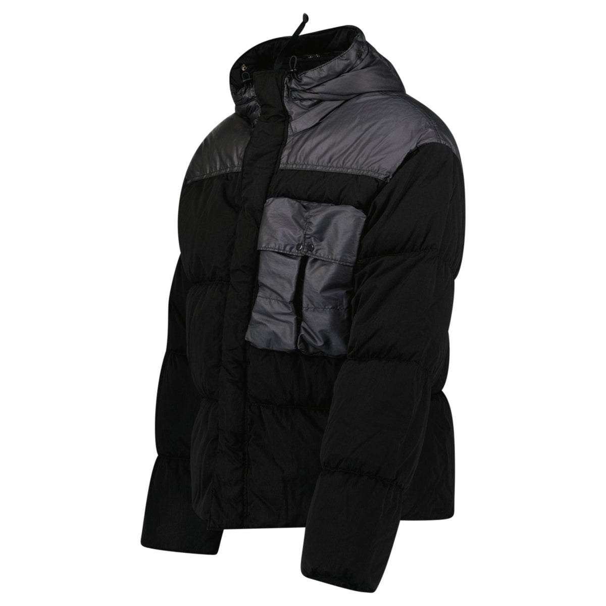 CP Company Eco Chrome R Mixed Goggle Down Jacket Black — M — Side View