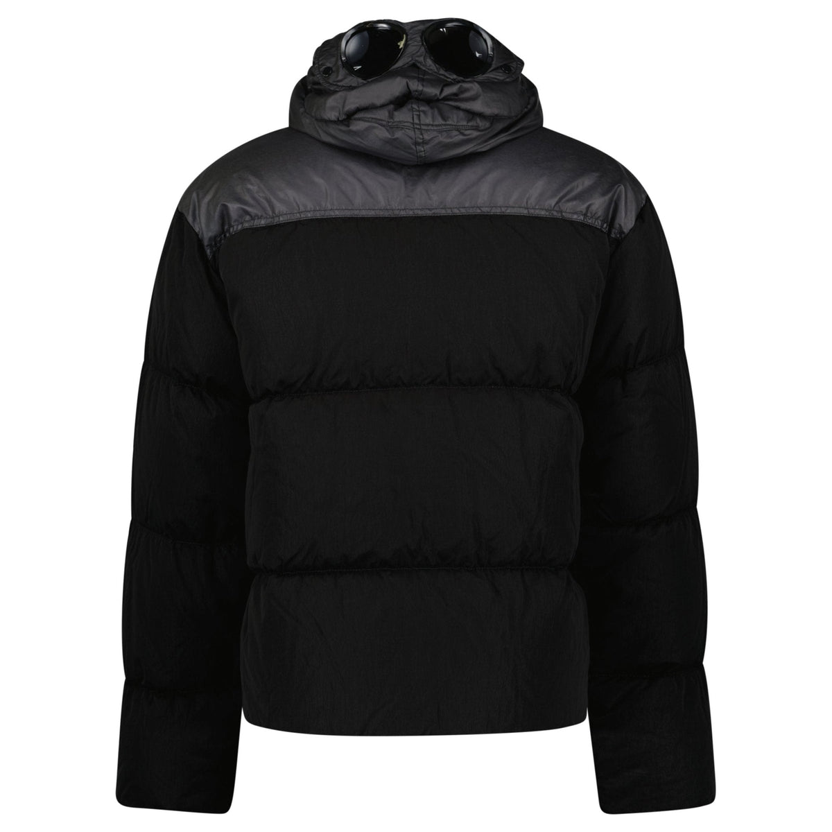 CP Company Eco Chrome R Mixed Goggle Down Jacket Black — M — Detail View