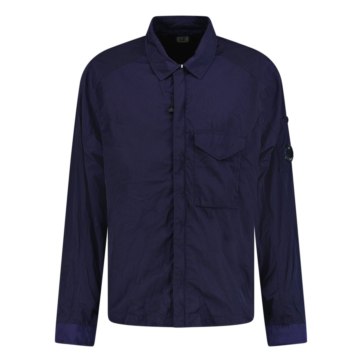 CP Company Lens Chrome Zip-Up Jacket Midnight Blue — M — Front View