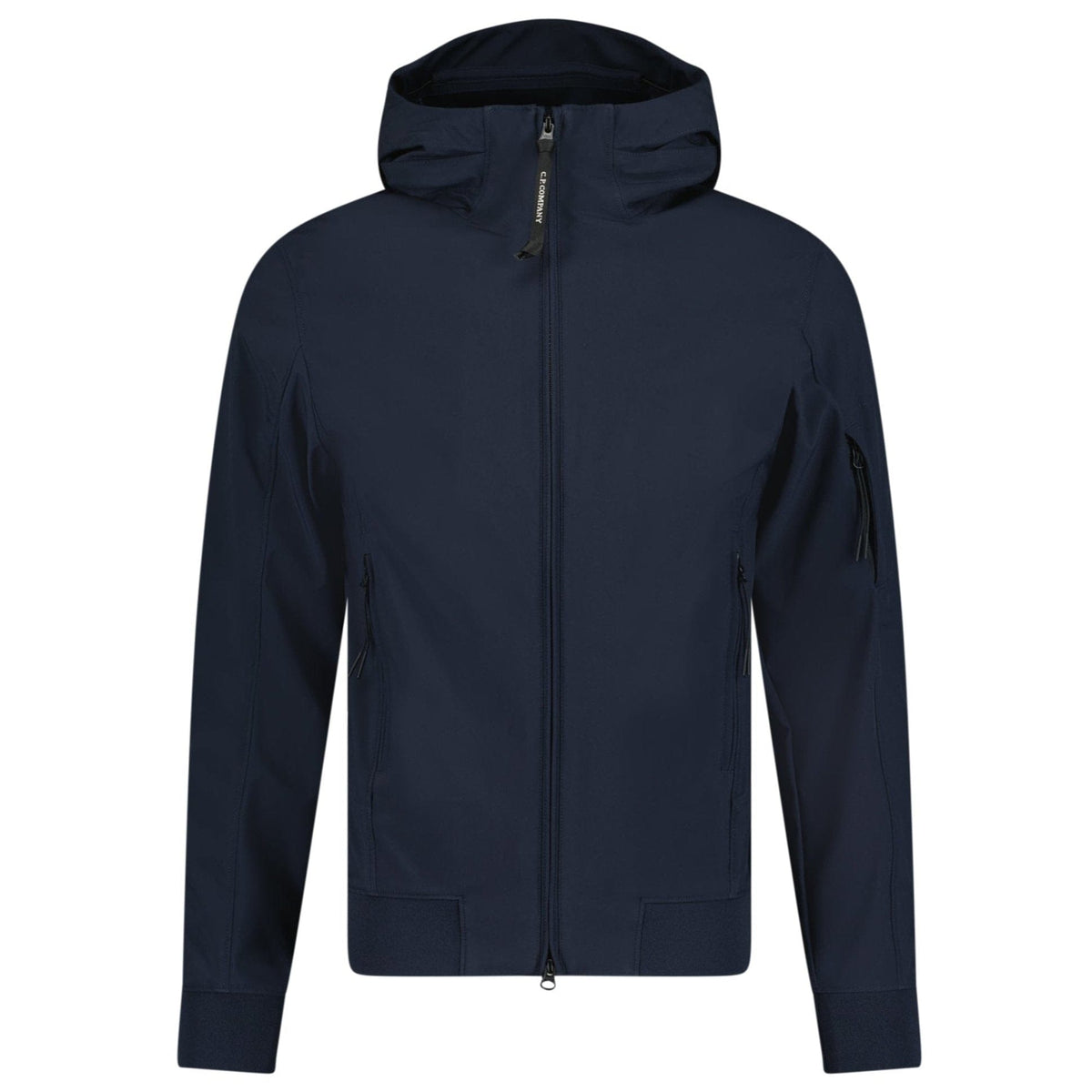 CP Company Softshell Arm Lens Jacket Navy — M — Front View