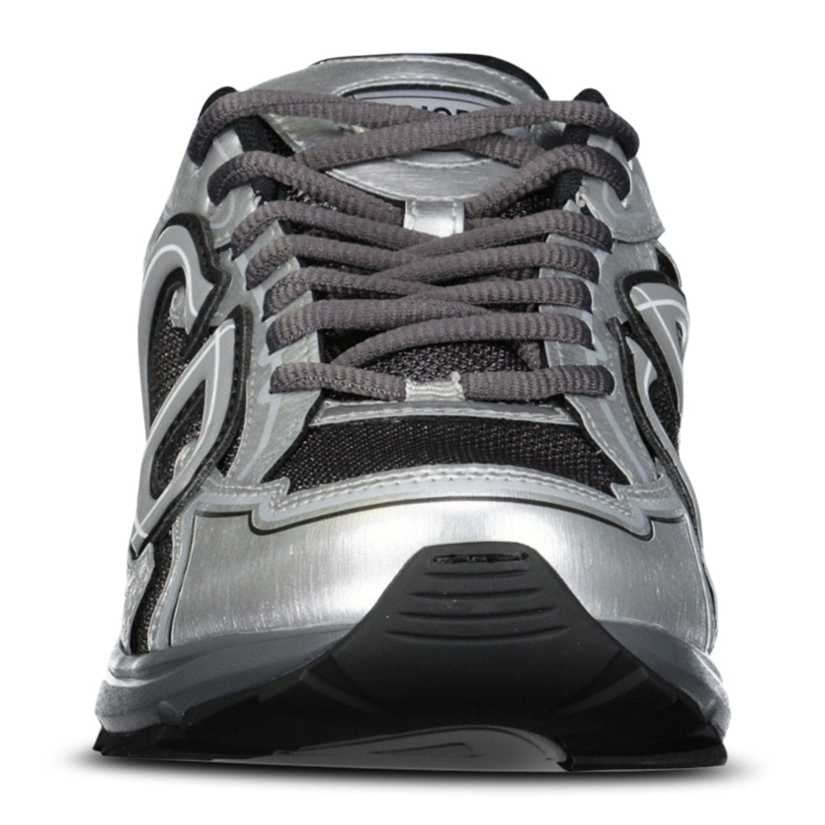 Dior B30 Countdown Sneakers in Deep Grey/Silvertone Metallic — UK6 — Side View