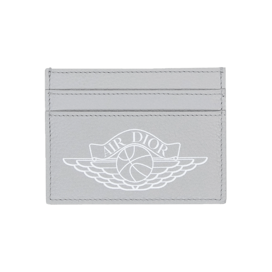 Dior x Jordan Wings Card Holder (4 Card Slot) Grey — Front View