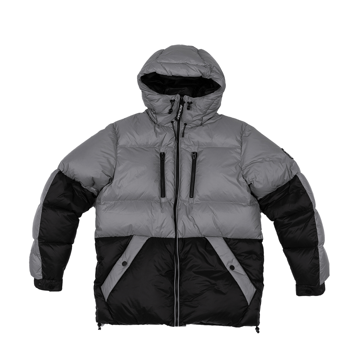 Benjart Dual Puffer 'Grey-Black' — XXS — Front View