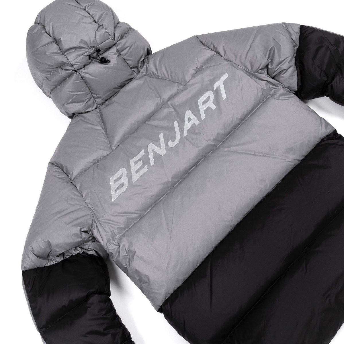 Benjart Dual Puffer 'Grey-Black' — XXS — Top View