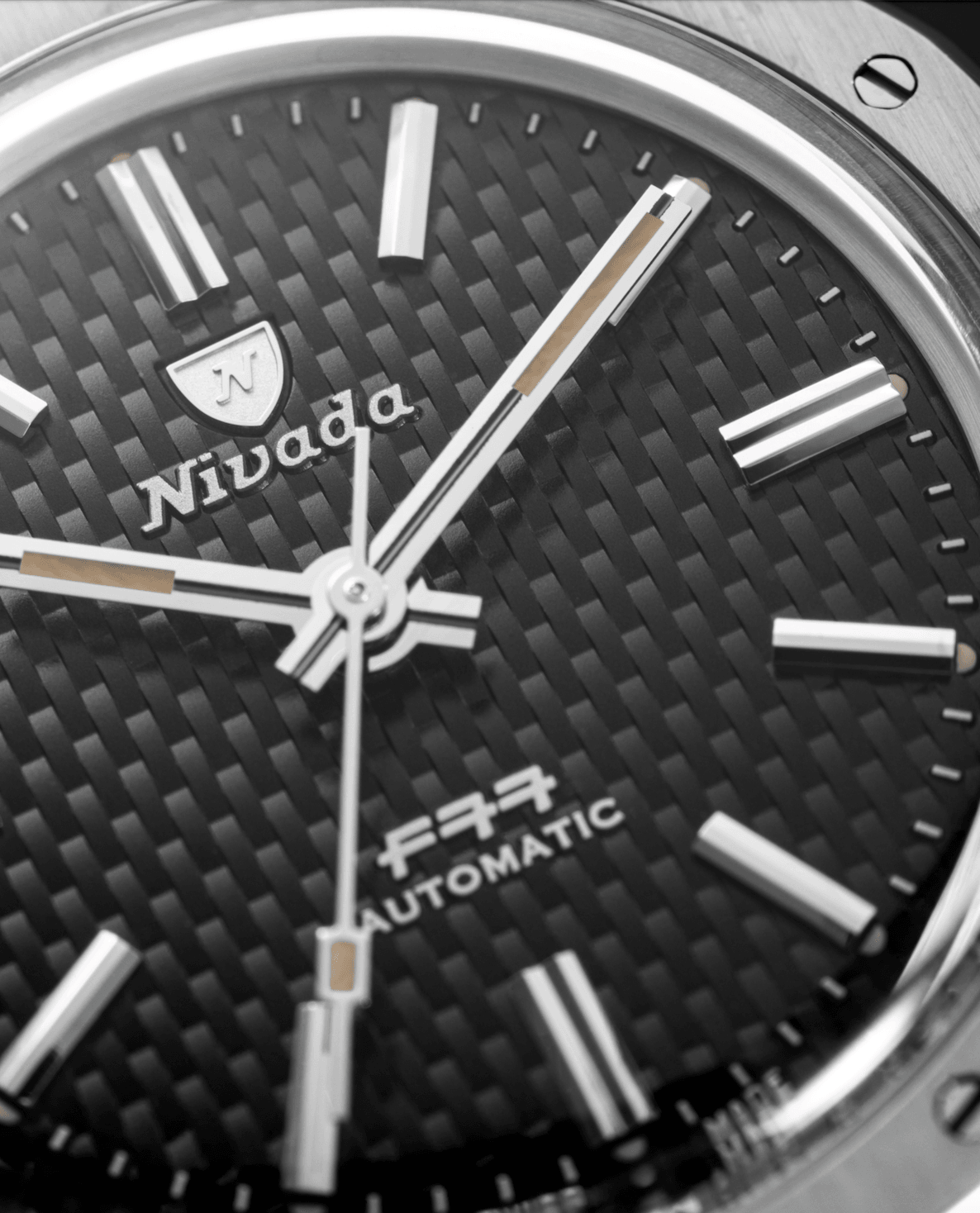 Nivada Grenchen F77 Black No Date