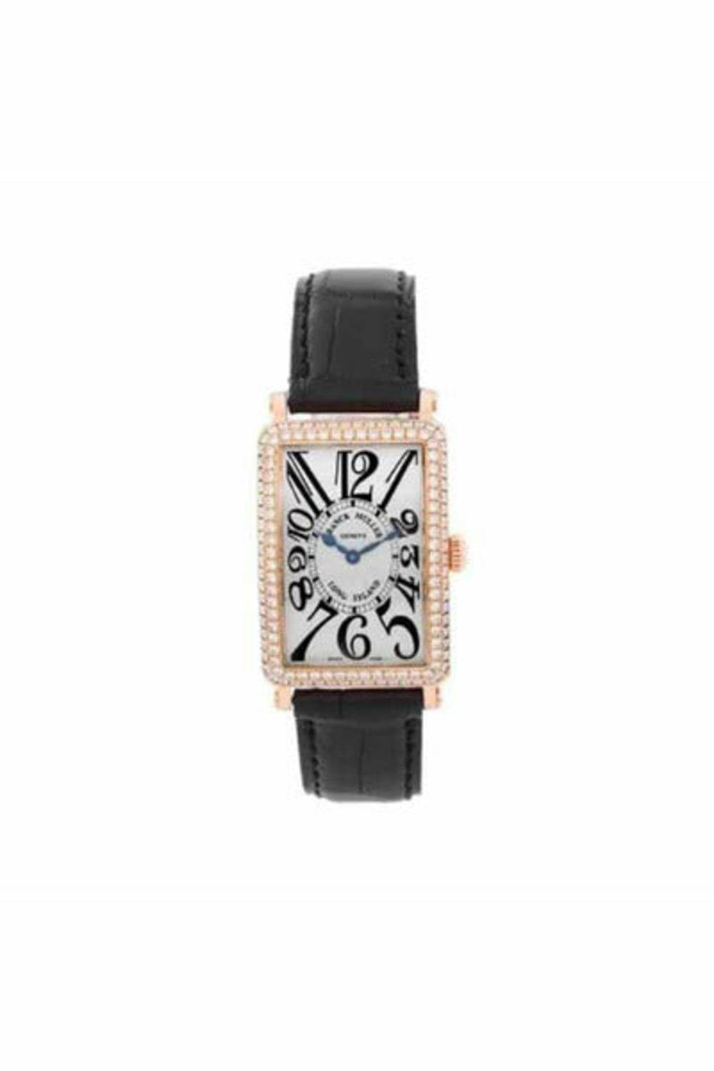 franck muller long island 43mm x 30mm 18k rose gold diamond ladies watch