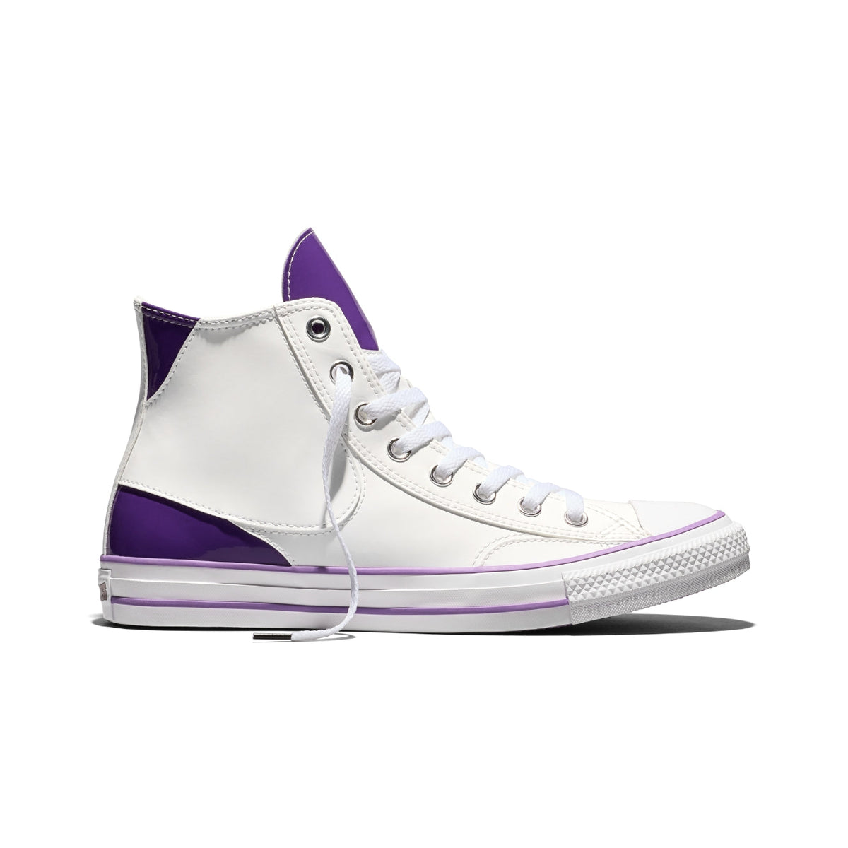 Converse Dragon Ball Z Chuck Taylor All Star Frieza in Lucent White/Tillandsia Purple — mixed material upper with limited-edition tongue, color-popped outsole, and cobranded details