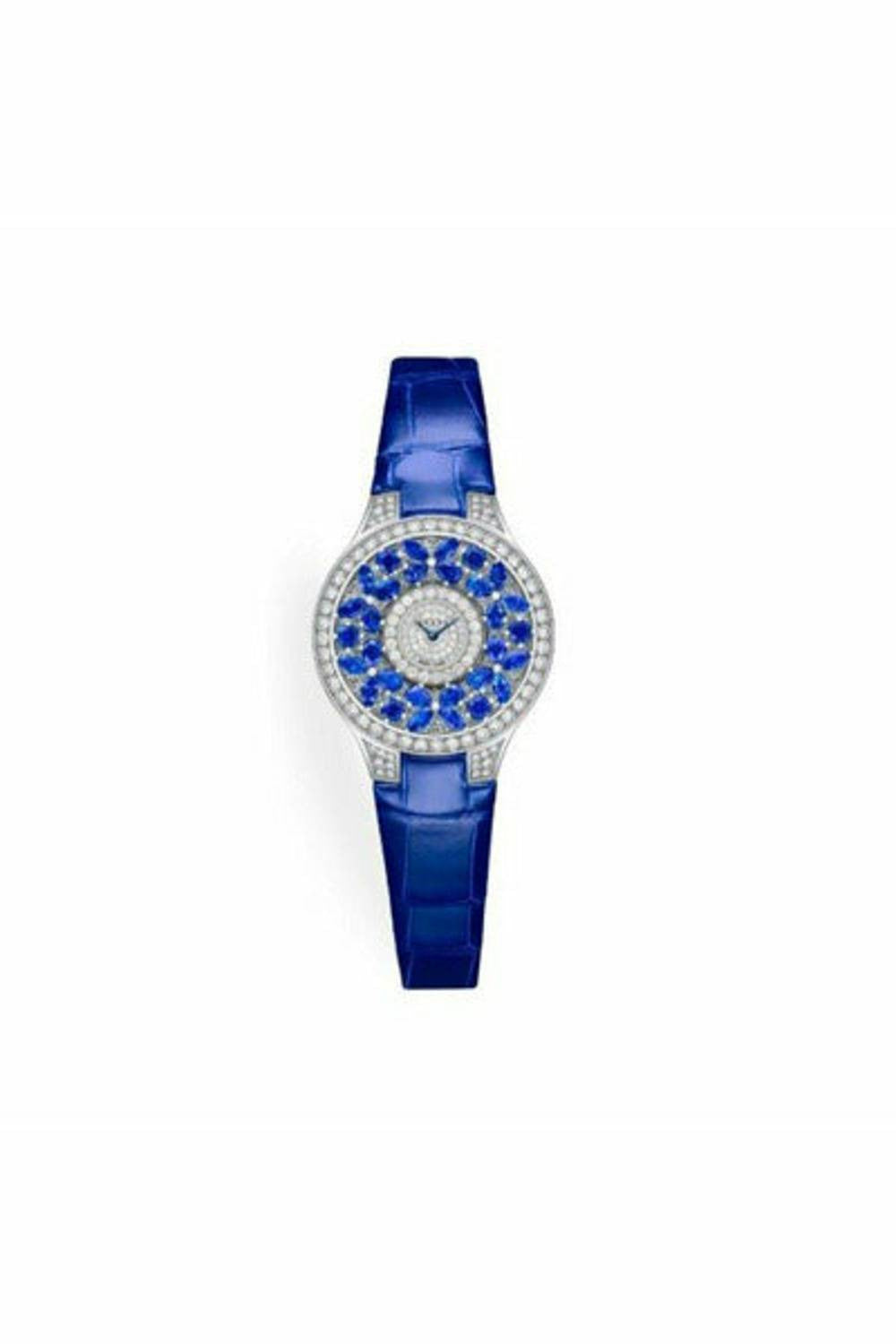 graff classic butterfly sapphire limited edition of 300 pieces 18kt white gold 32mm ladies watch
