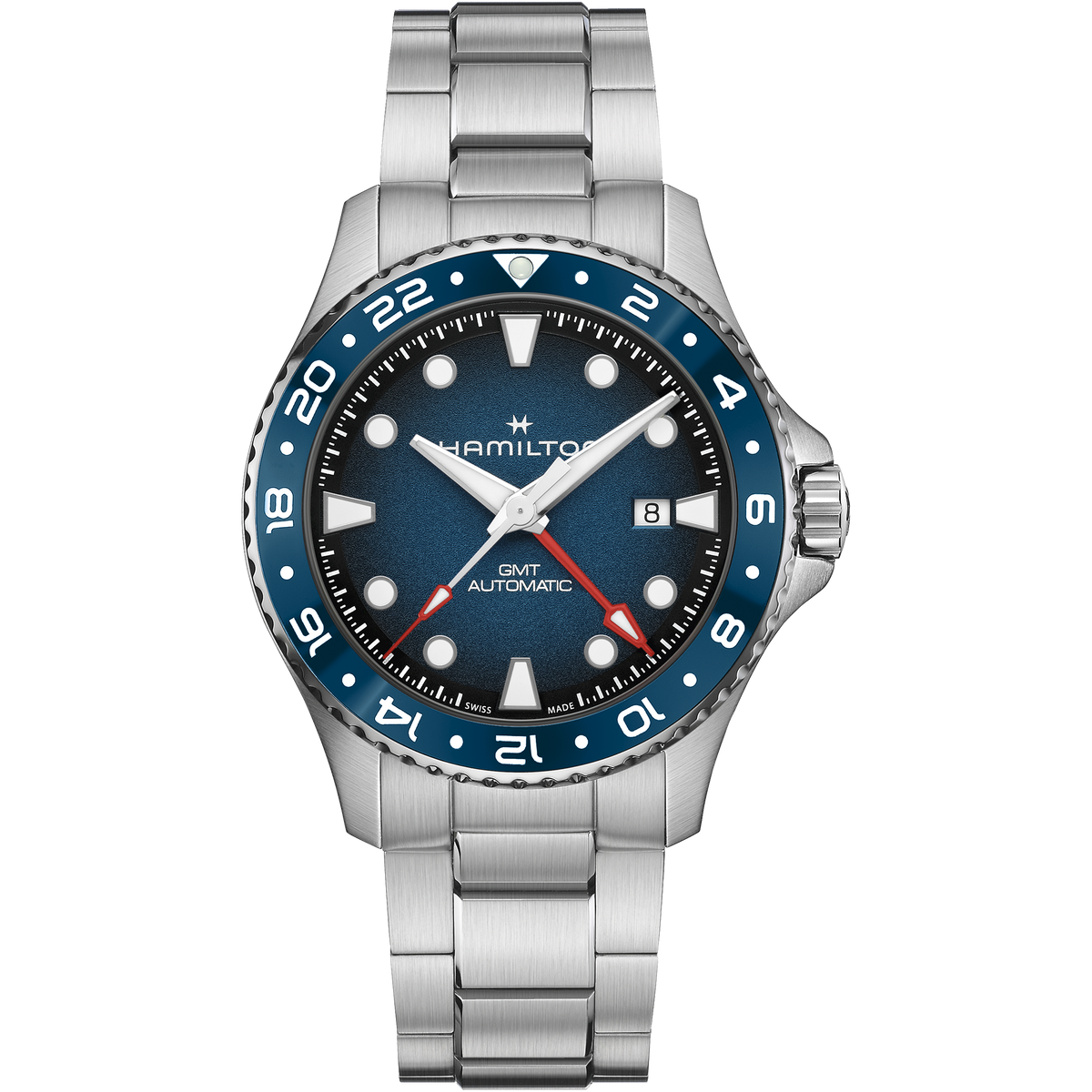 Hamilton Khaki Navy Scuba Auto GMT 43mm Blue
