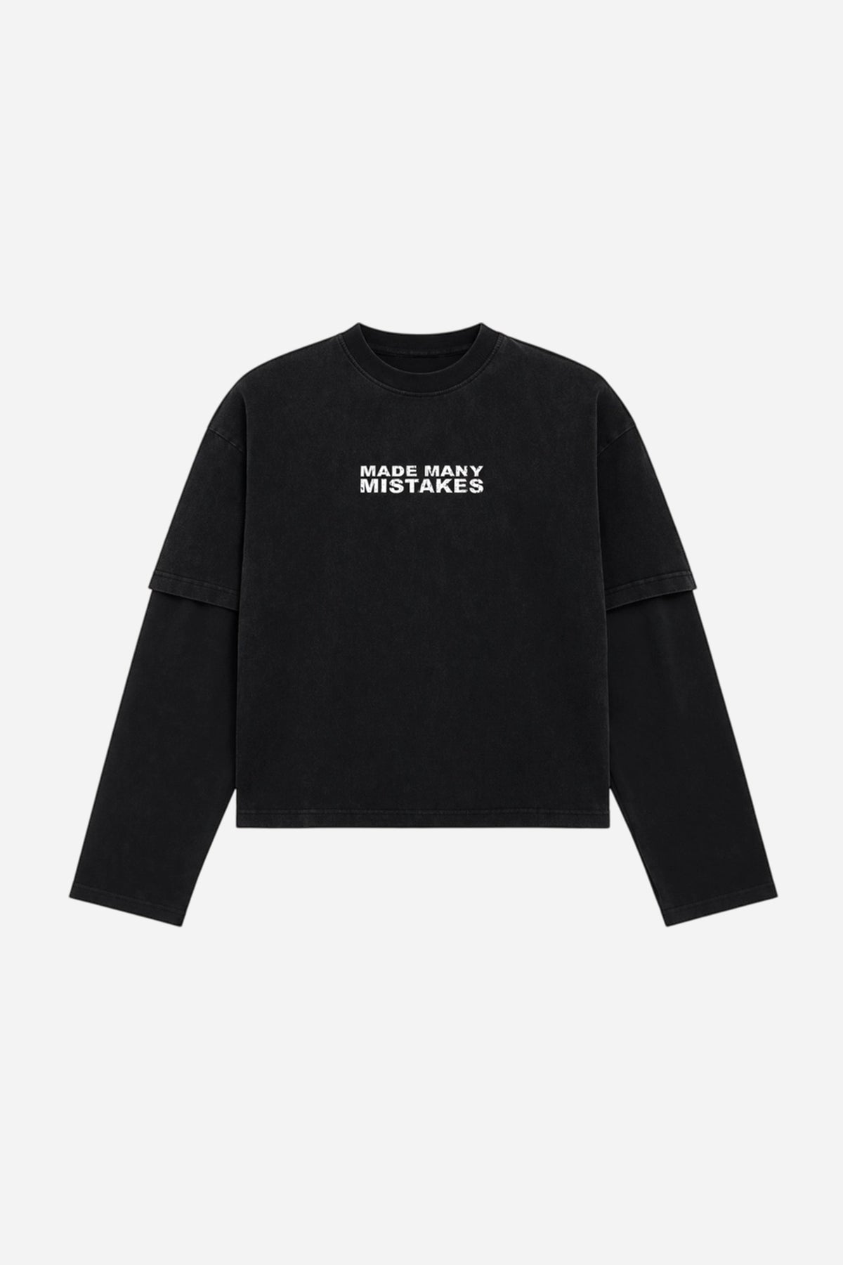 Benir Clothing Made Many Mistakes T-Shirt - Black — XS — Front View