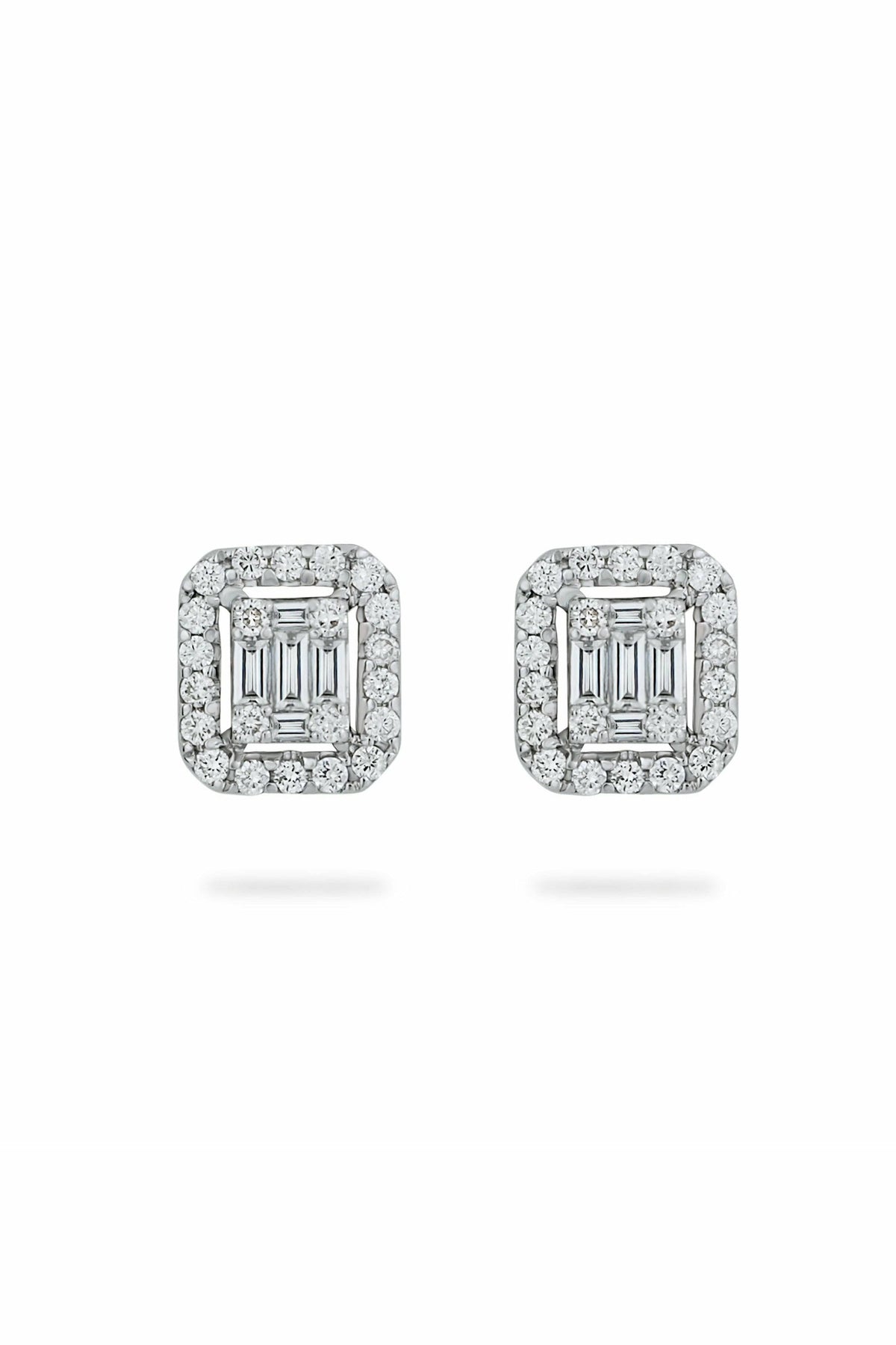 illusion diamond stud with halo