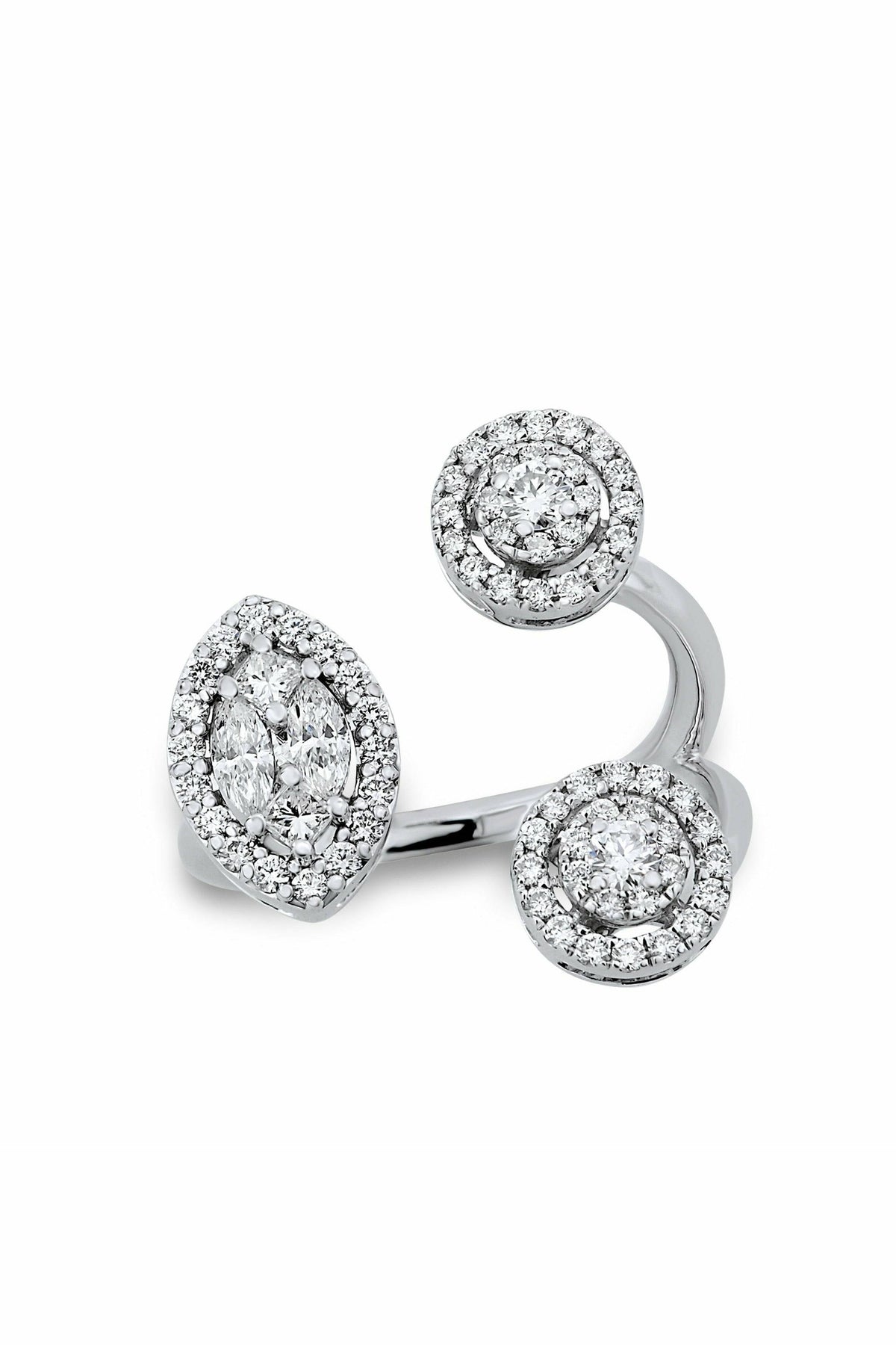 illusion marquise and round with halo