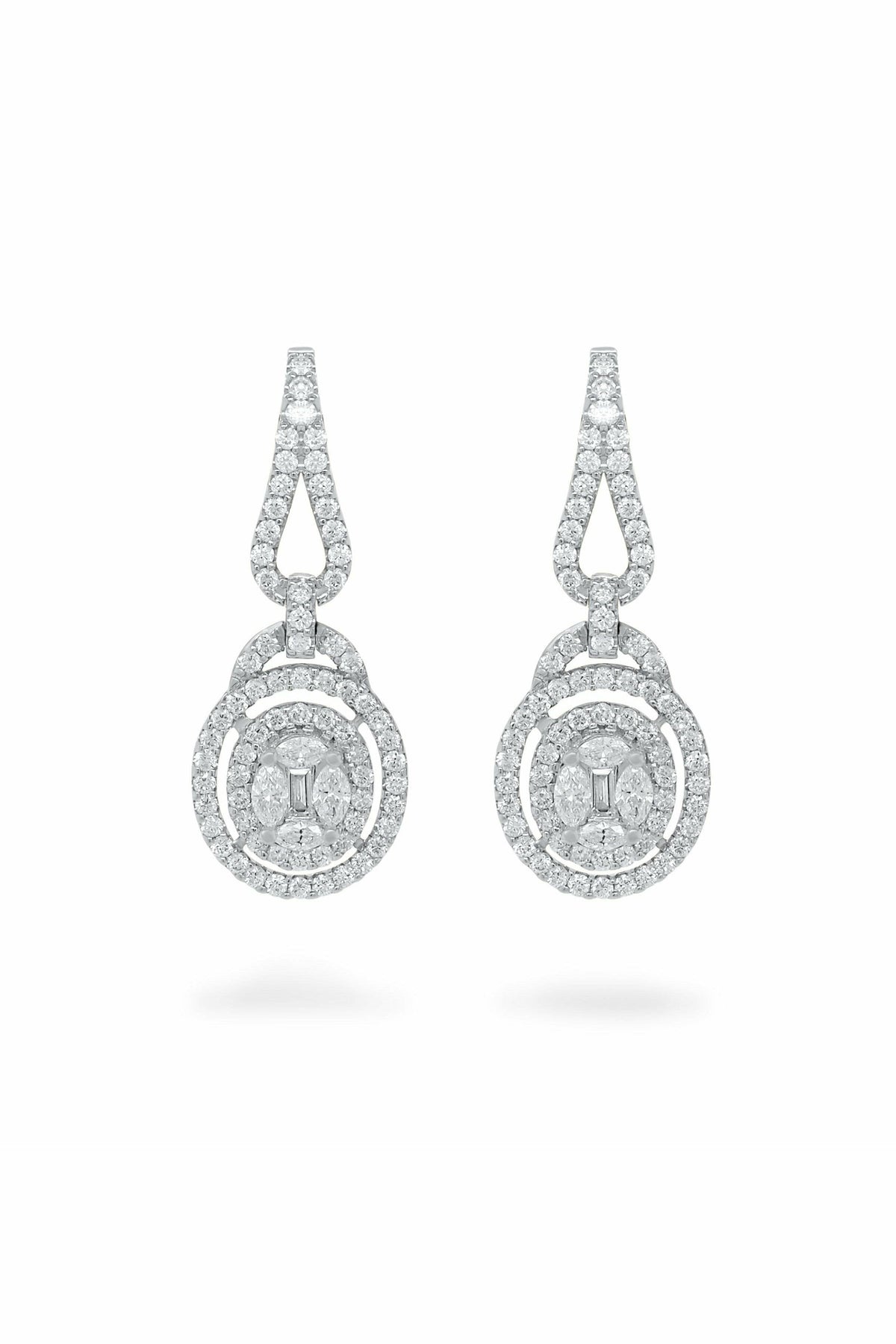 illusion oval double halo drop