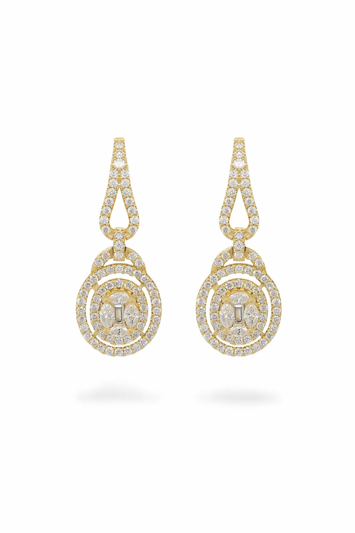 illusion oval double halo drop