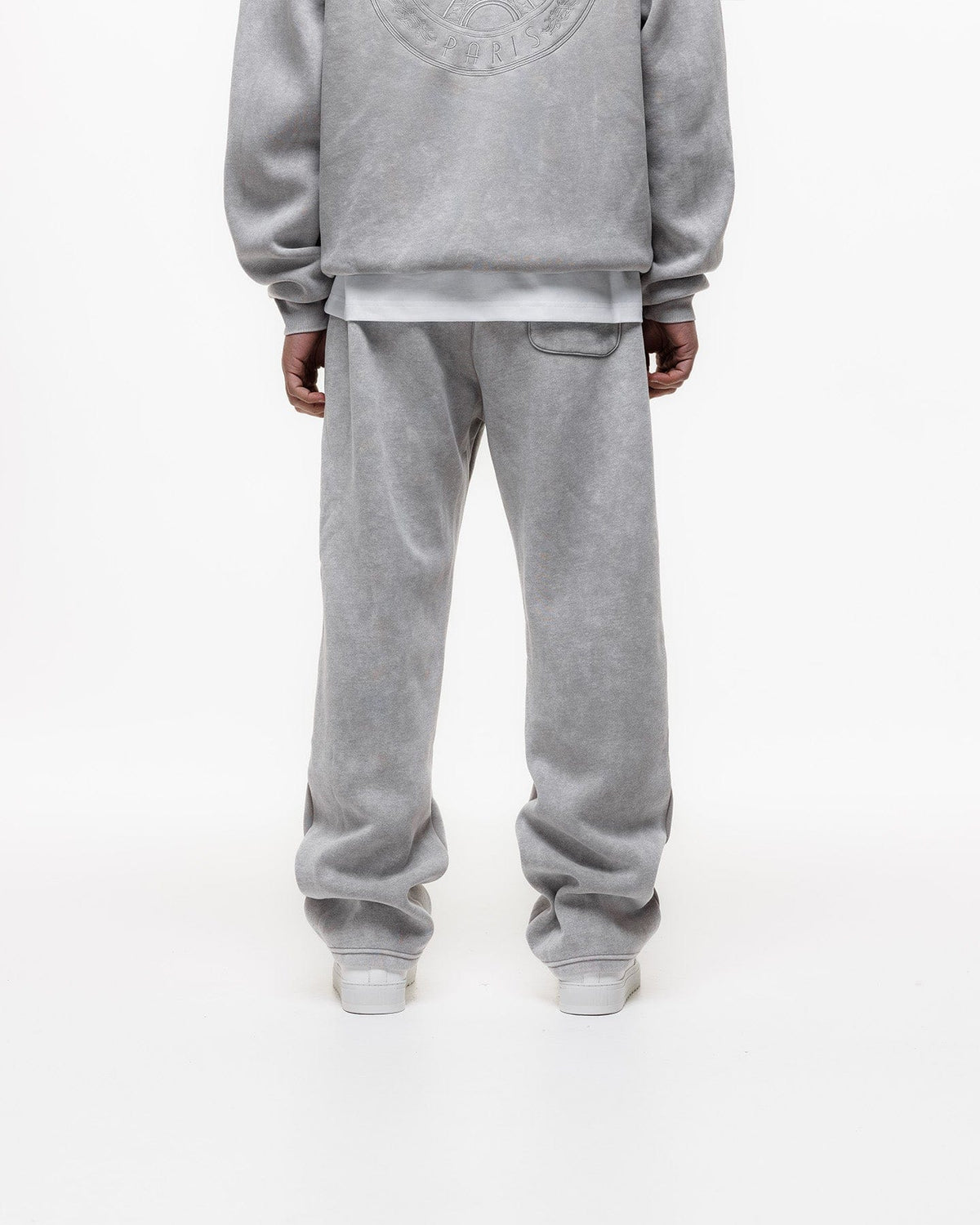 Magiri Embroidered Acid Wash Joggers 'Washed Oatmeal' — Washed Oatmeal — Size S — Detail View