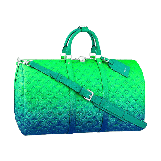 Louis Vuitton Keepall 50B Taurillon Illusion Blue/Green — Front View