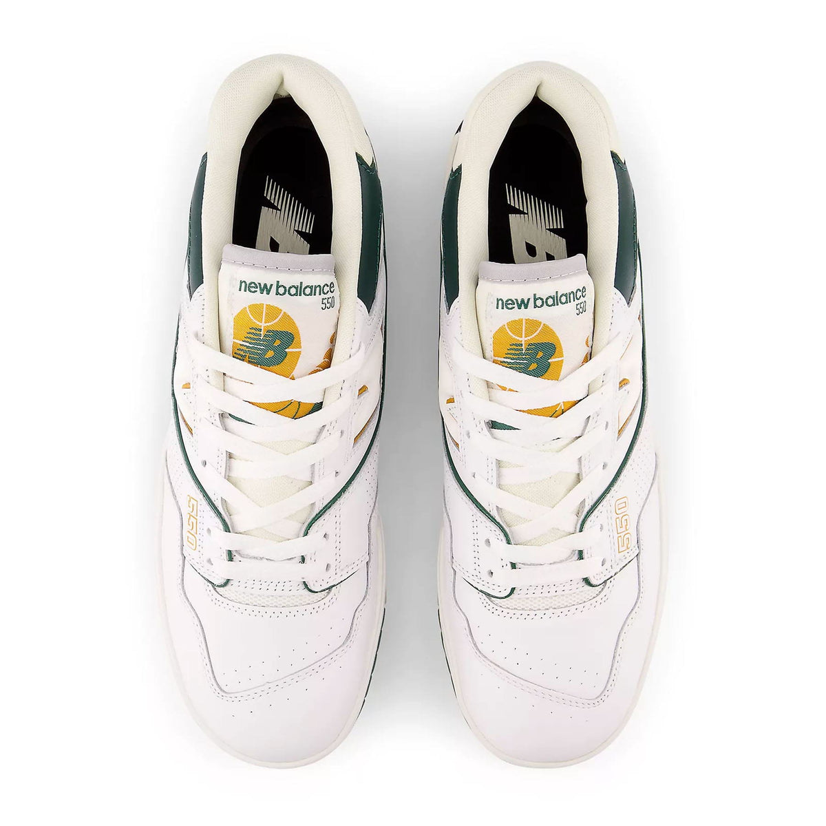 New Balance 550 'White Nightwatch Green' — UK 3.5 | EU 36 | US 4 — Top View