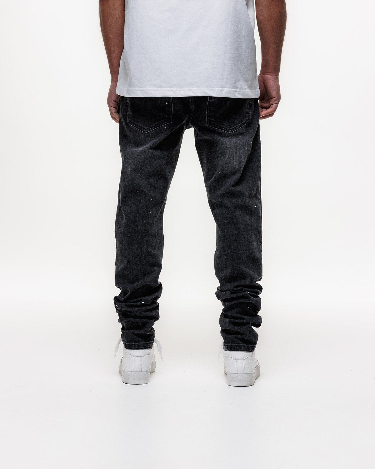 Magiri Noir Ripped Slim Jeans 'Black' — Black — Size 28 — Lifestyle View