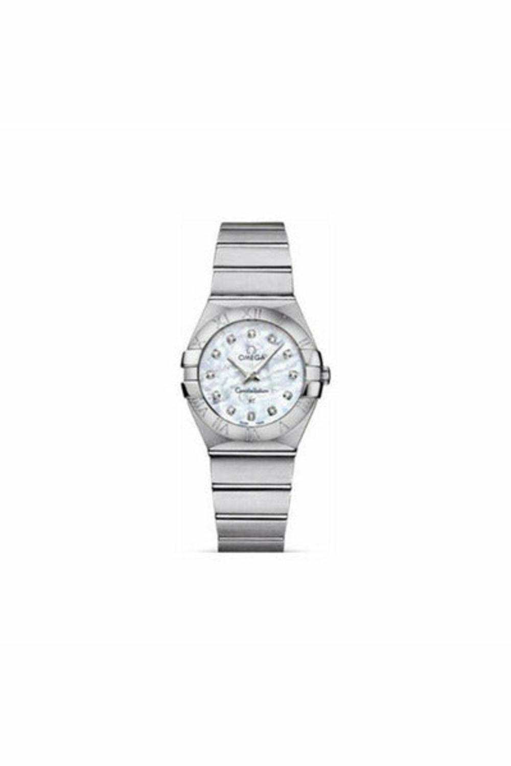 omega constellation stainless steel 27mm ladies watch
