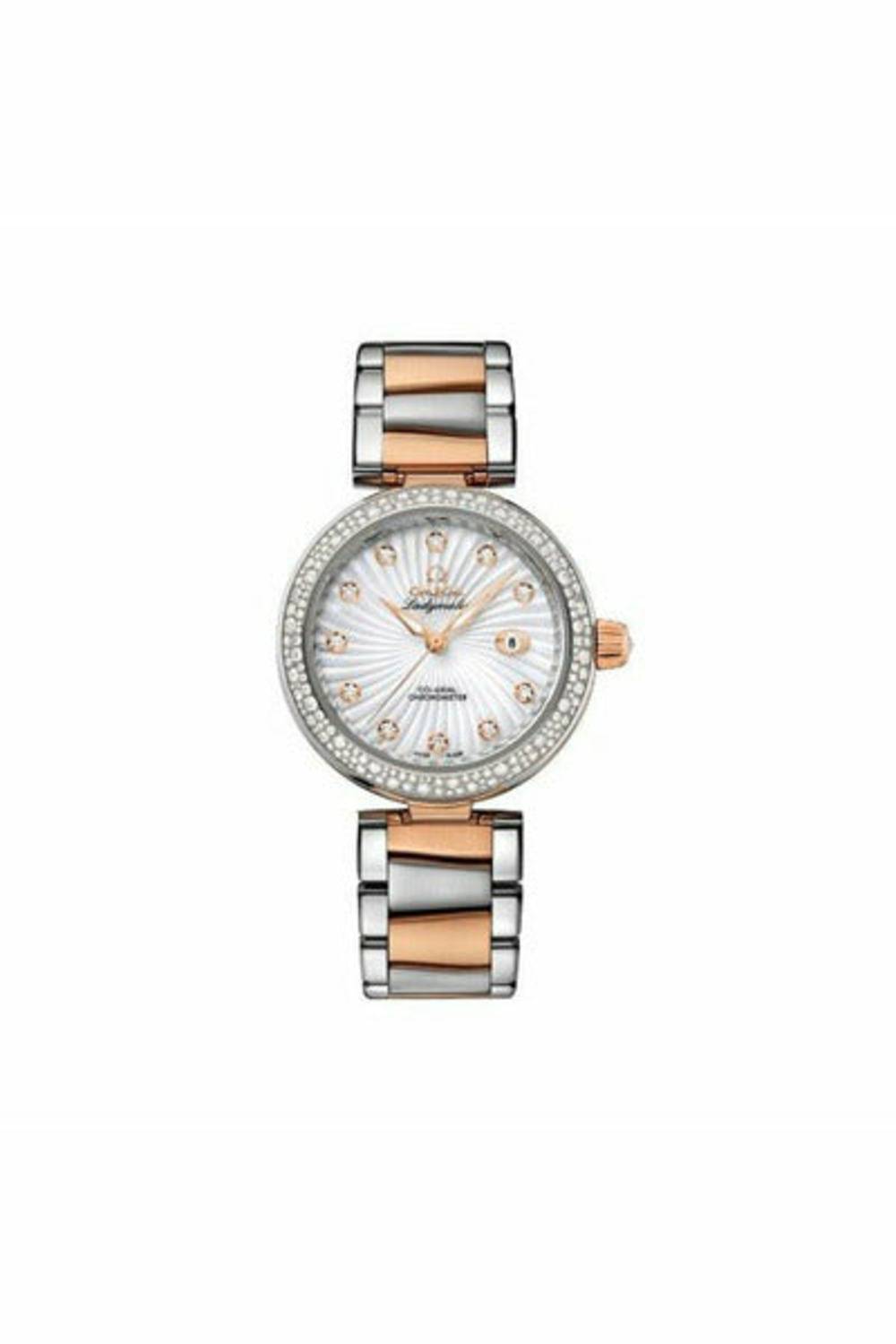 omega de ville 34mm stainless steel & 18kt rose gold ladies watch