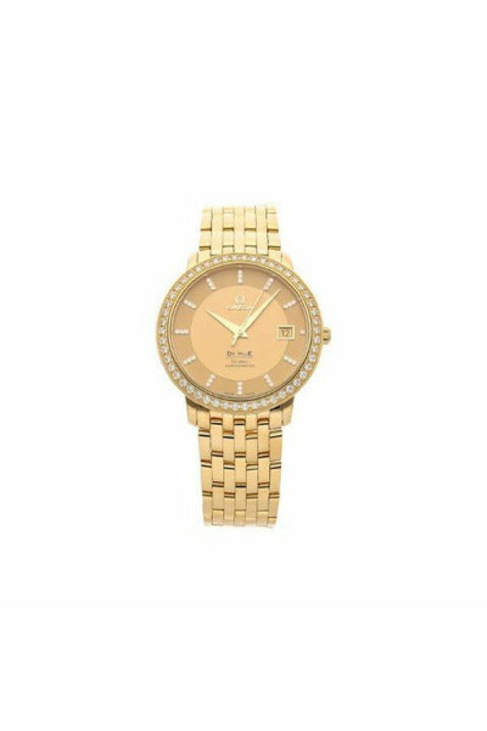 omega de ville prestige 36.5mm 18kt yellow gold ladies watch
