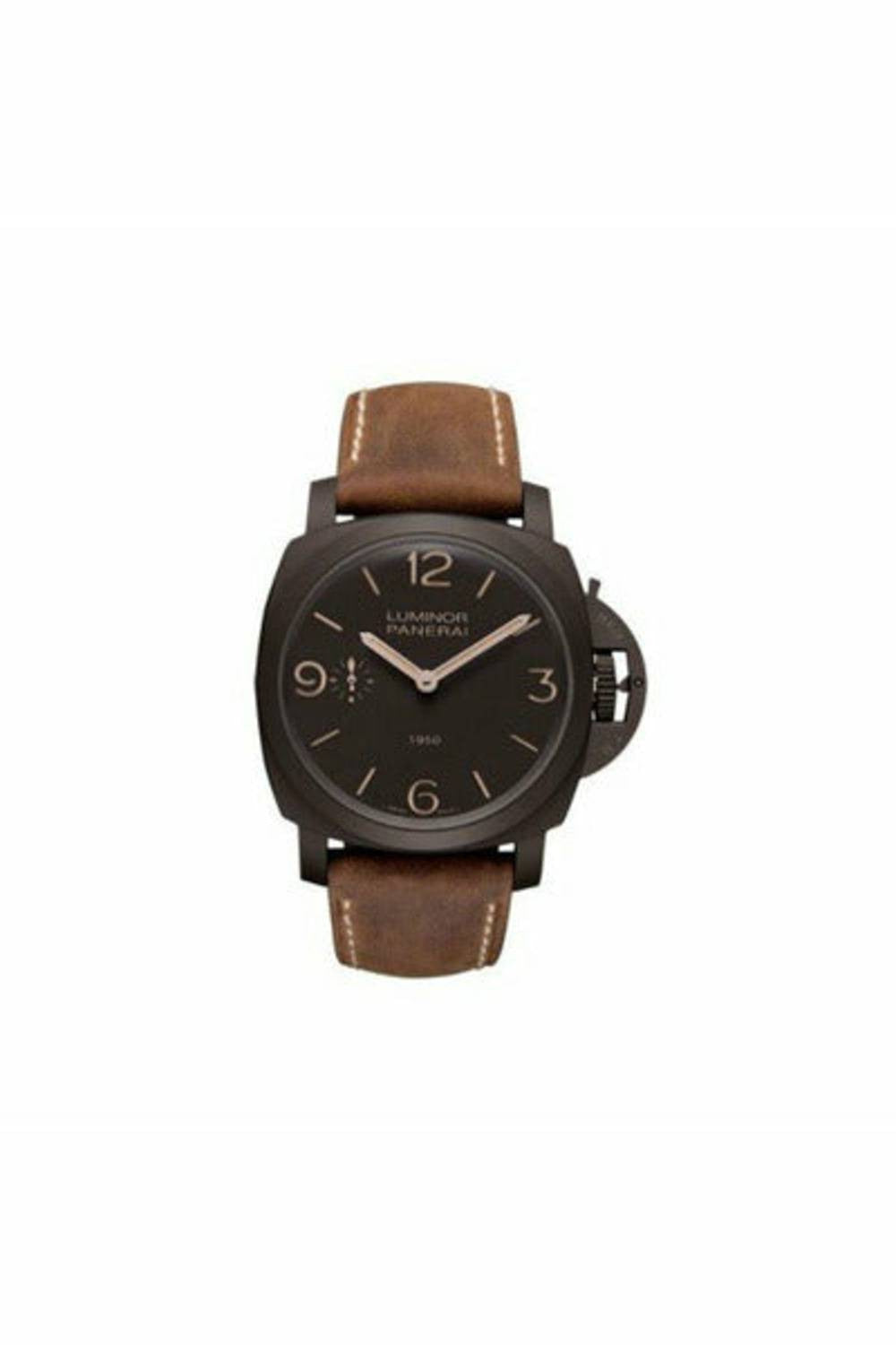 panerai luminor matte brown composite 47mm men's watch