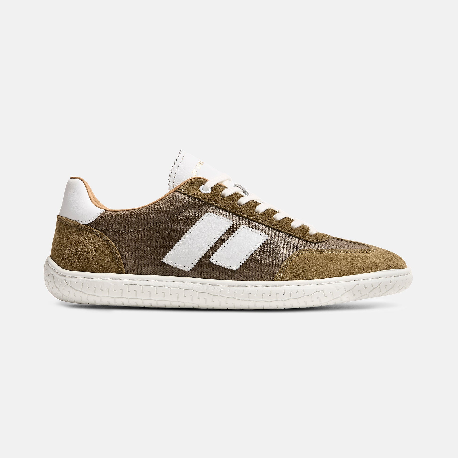 EVO driving shoes in Olive, lateral view
