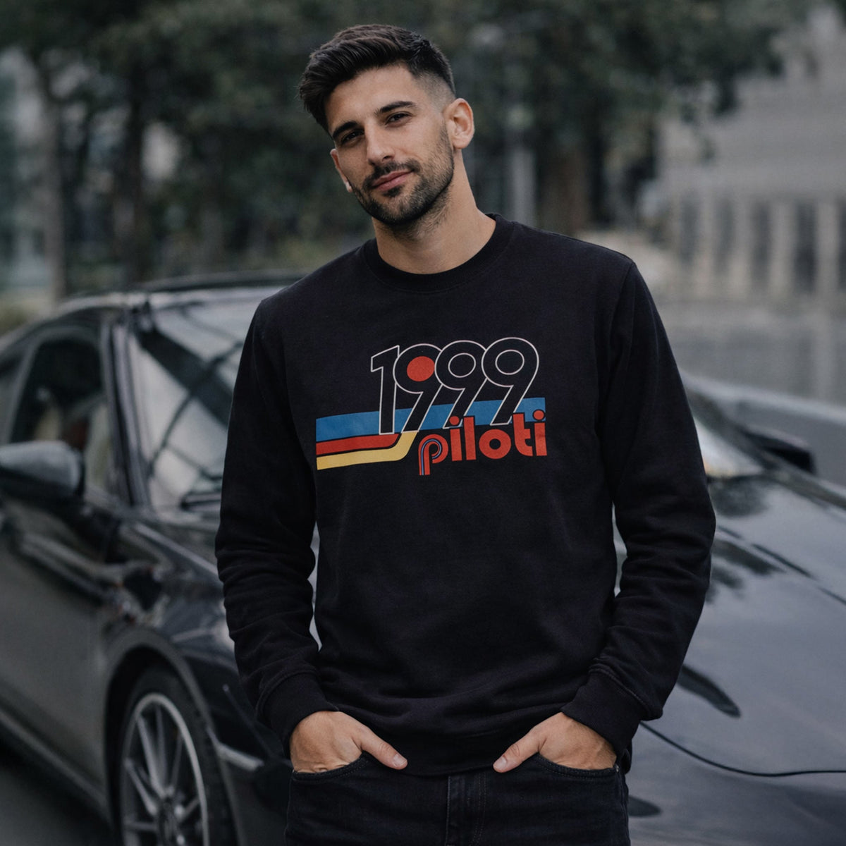 Retro 1999 Crewneck - Black