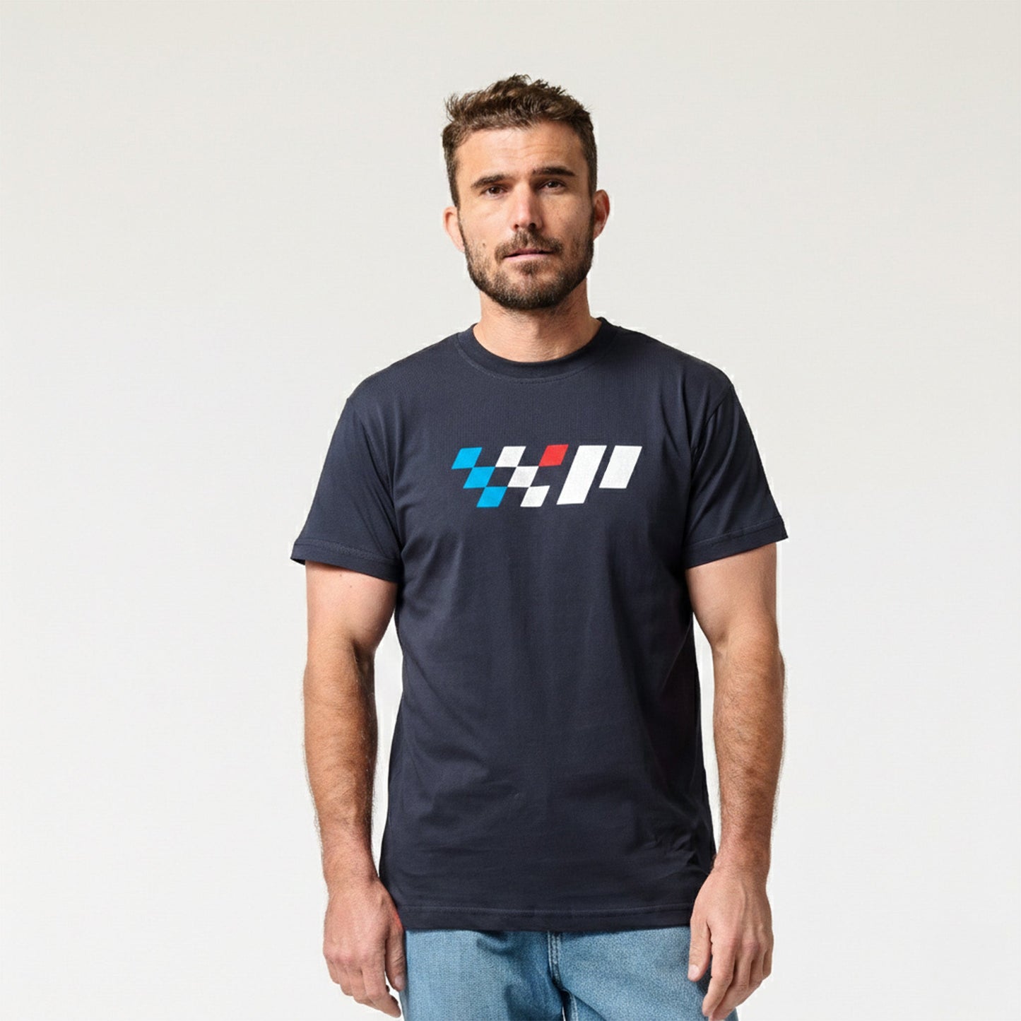Checkered T-Shirt - Navy