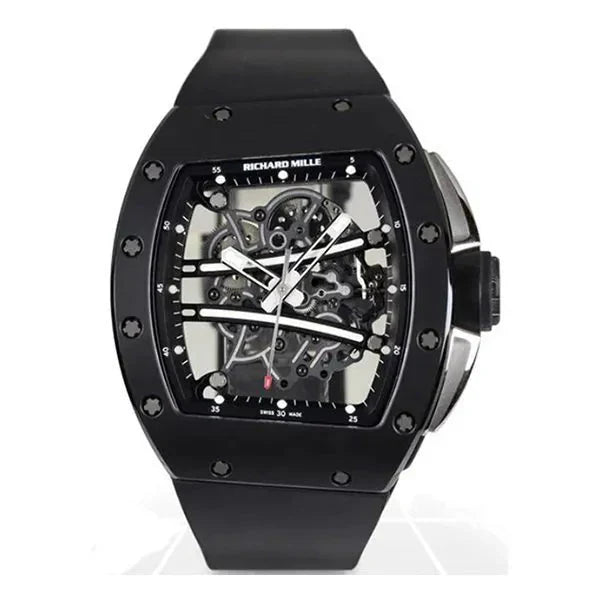 Richard Mille Rm 61-01 Ca-tzp Yohan Blake Limited Edition 50.23mm X 42.7mm Ntpt Carbon Black Rubber Straps Men’s Watch