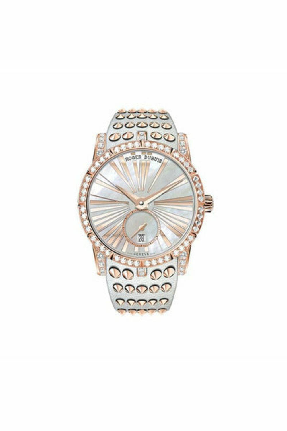 roger dubuis excalibur studs rose gold automatic ladies watch ref. rddbex0667
