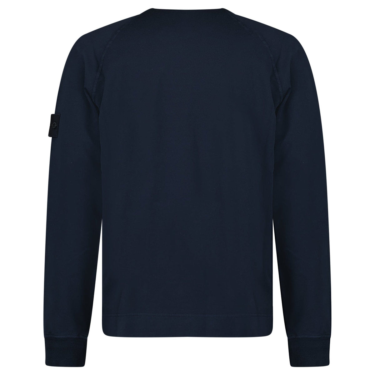 Stone Island Ghost Badge Crewneck Sweatshirt Navy — S — Top View
