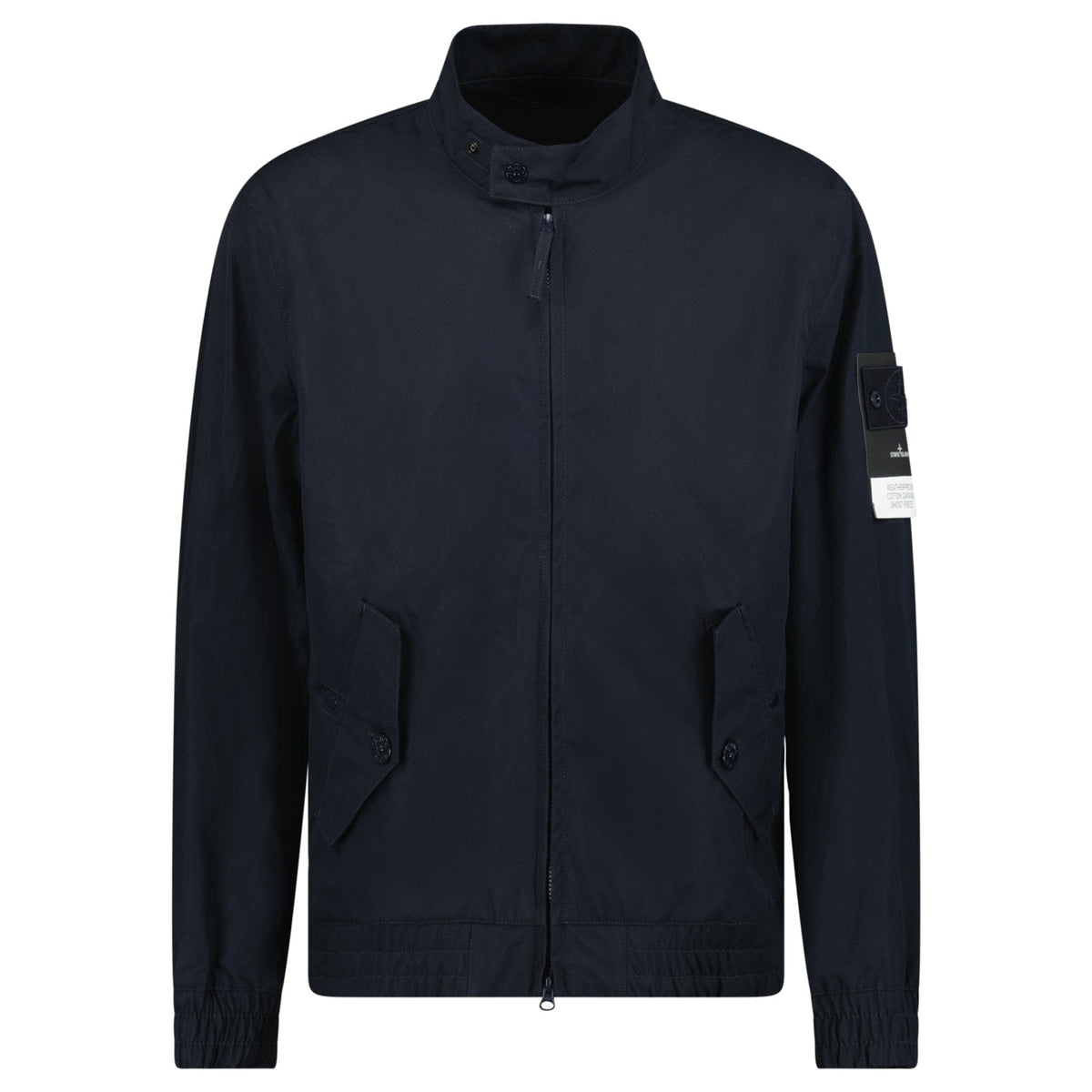 Stone Island Ghost Weatherproof Cotton Canvas Jacket Navy — S — Front View